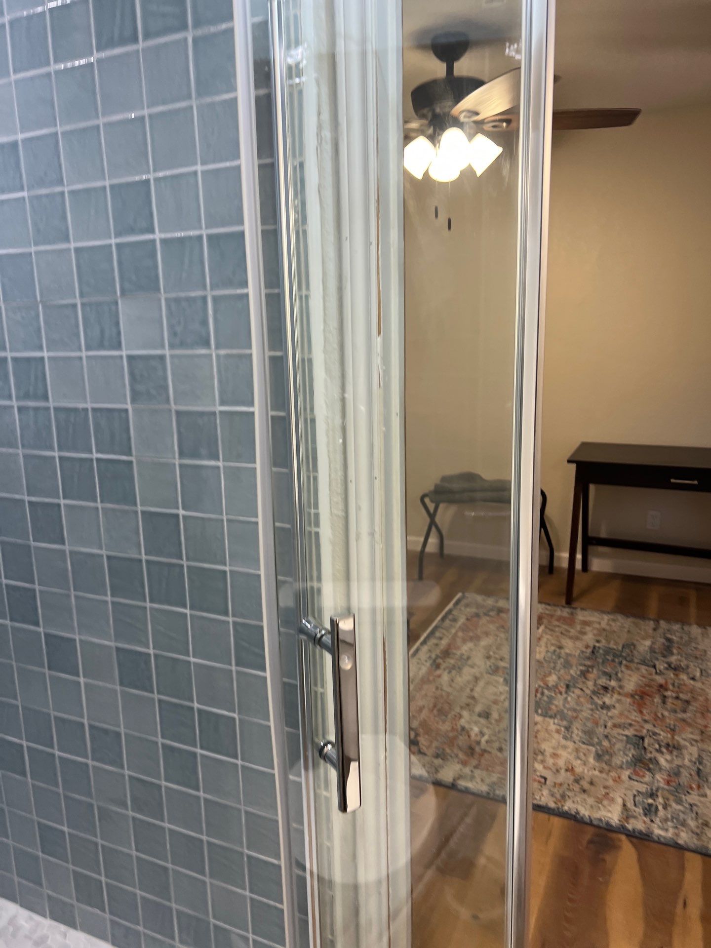 Remodeled and expanded Shower by TXN Remodeling n Construction