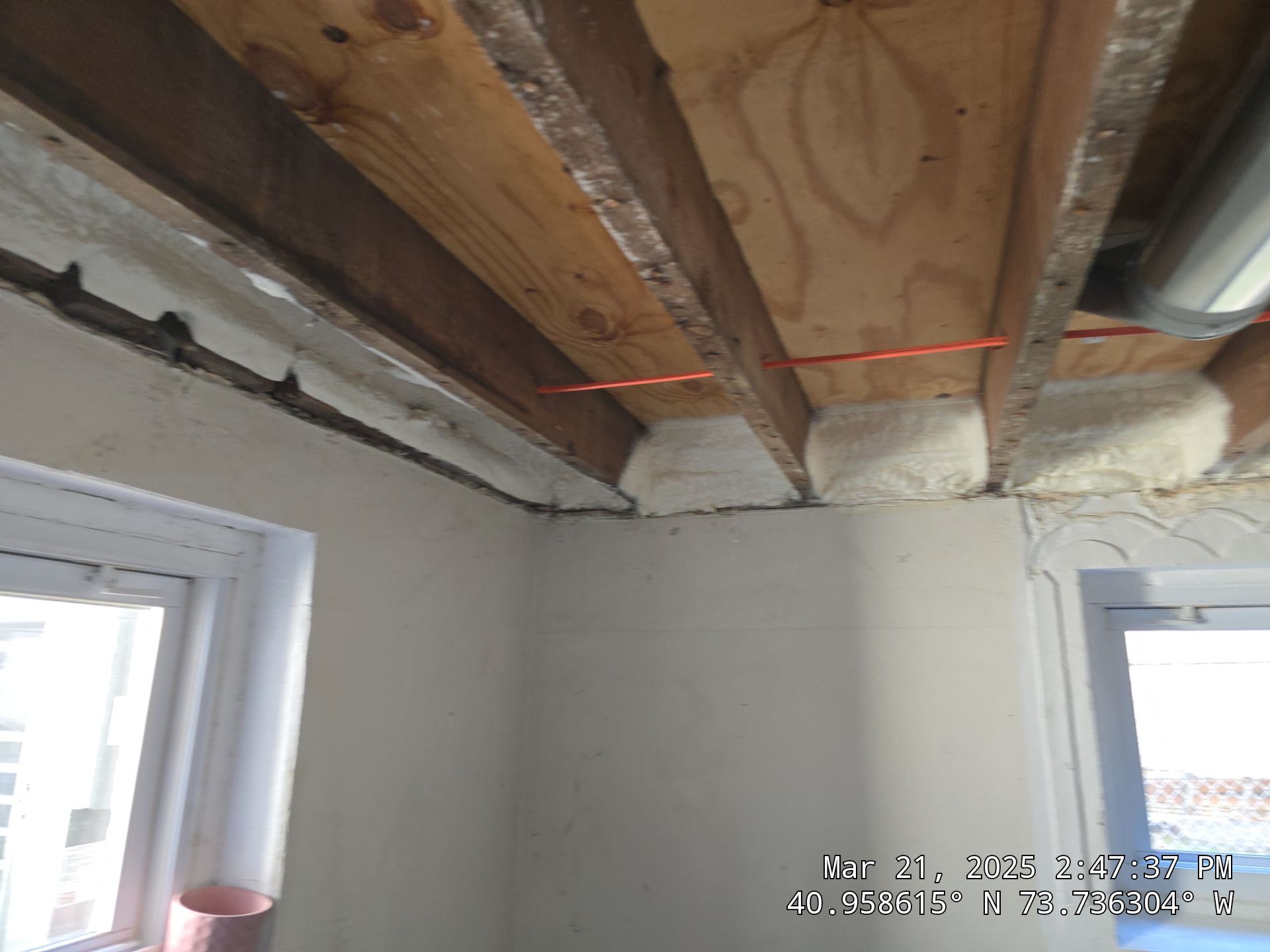Attic Insulation using open cell spray foam by NYS Foam & Energy