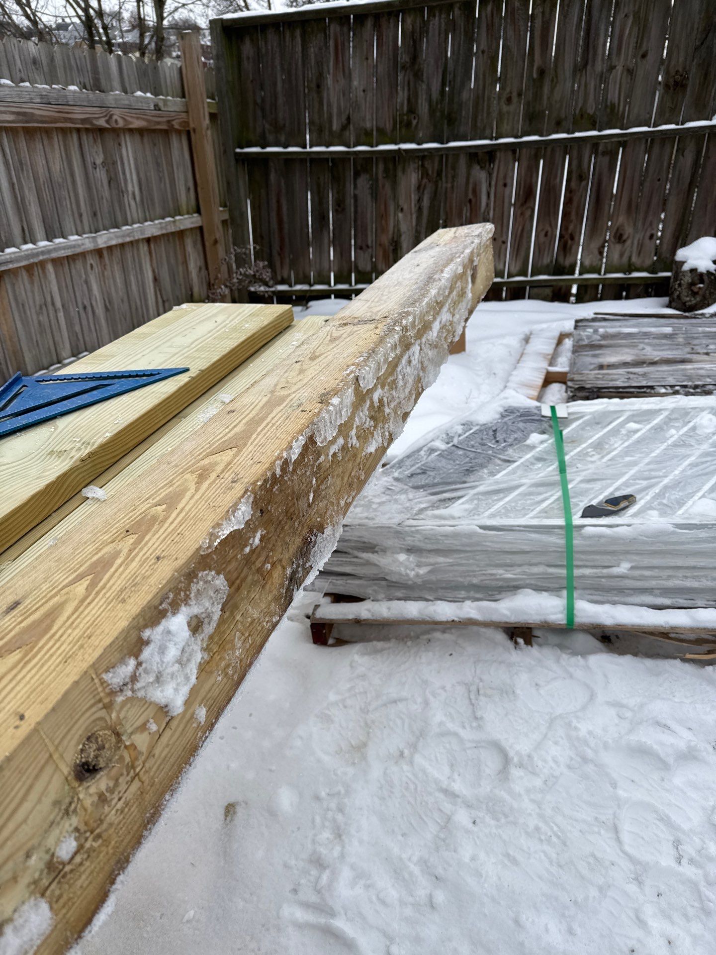 Deck and door by Cousins Roofing Siding & Decks