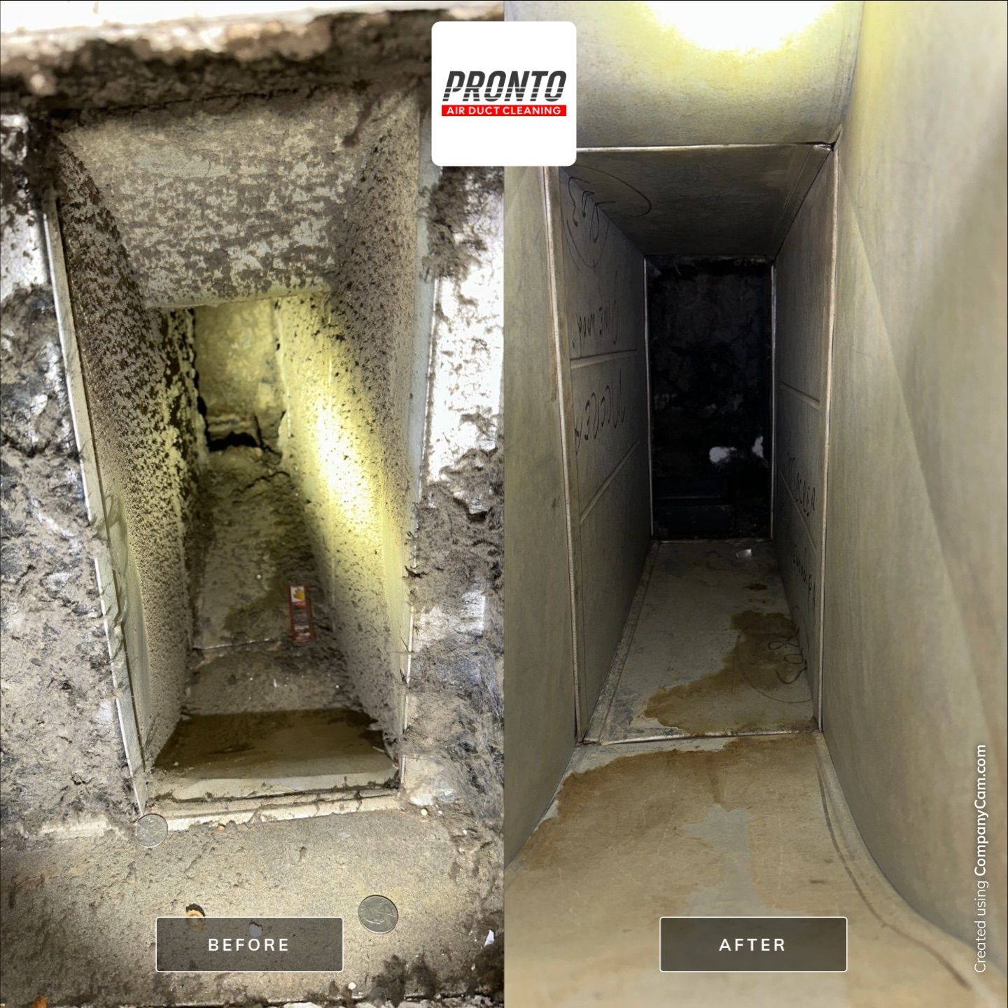 Air duct cleaning using Hypervac by Pronto Air Duct Cleaning