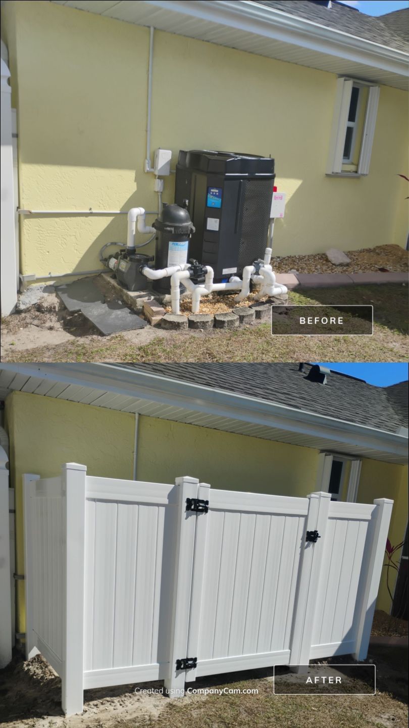 Pool Equipment Enclosure in Port Charlotte by True Fence LLC