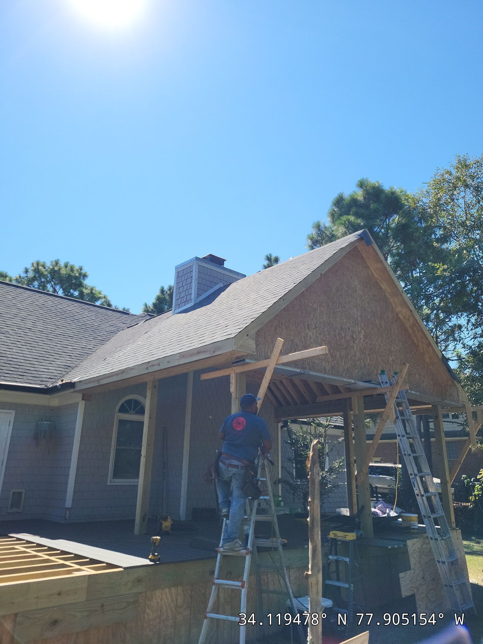 Back Porch Addition in Beau Rivage  by RGR Construction and Roofing, LLC