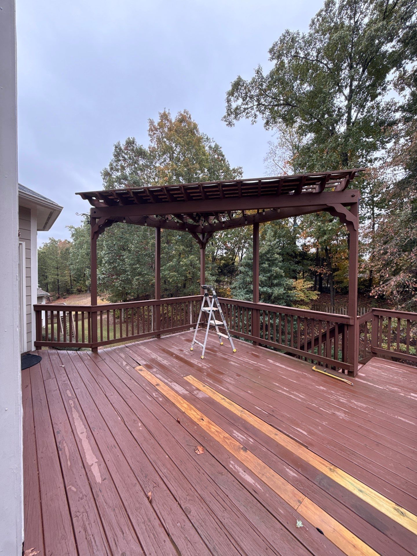 Multi-Level Deck Replacement With Custom Pergola In Woodstock by Swift Home Renovations 