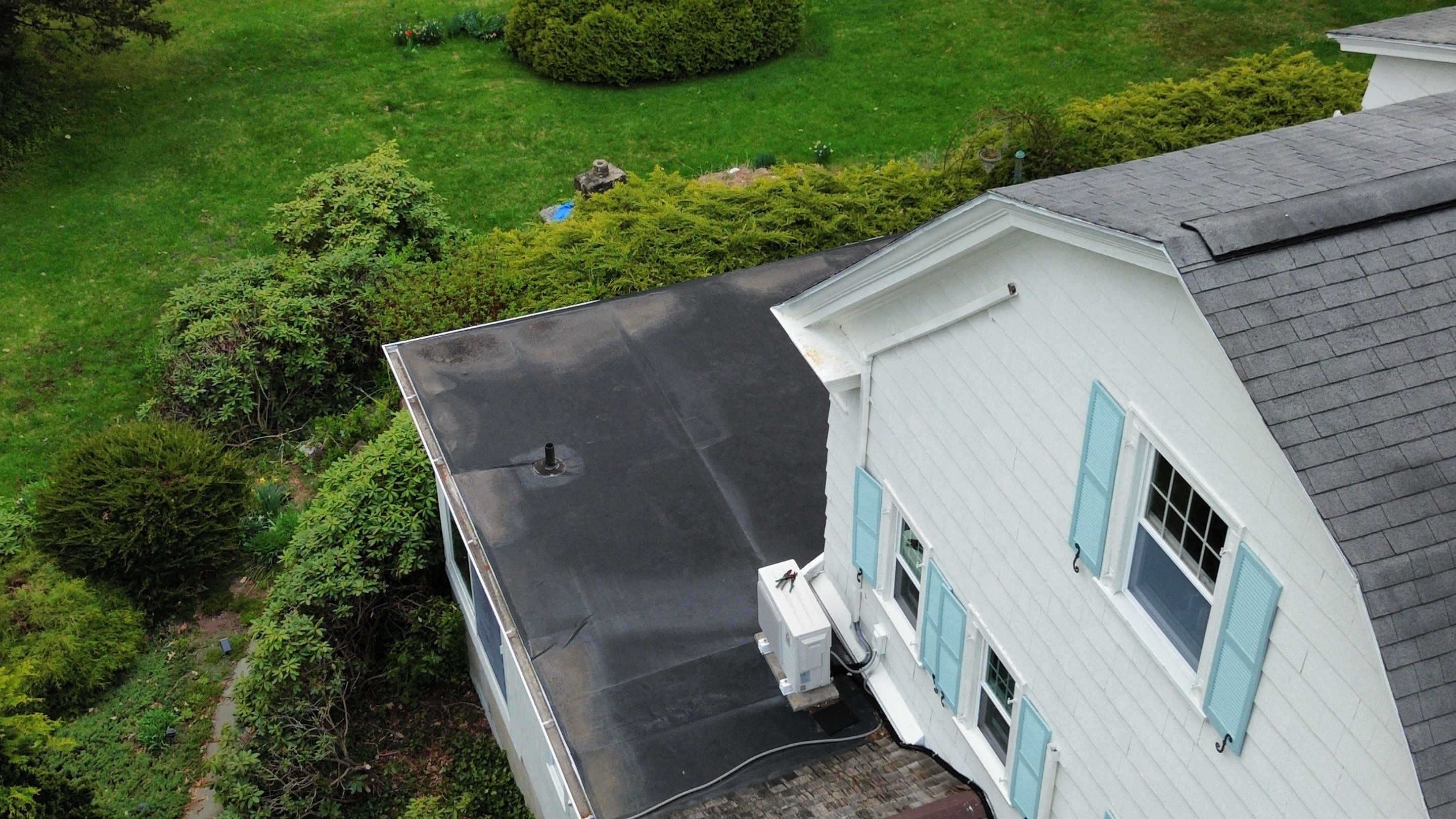 Owens Corning Duration: Slatestone Gray + Cedar Shingles + EPDM in Middletown by Golden Shield Roofing