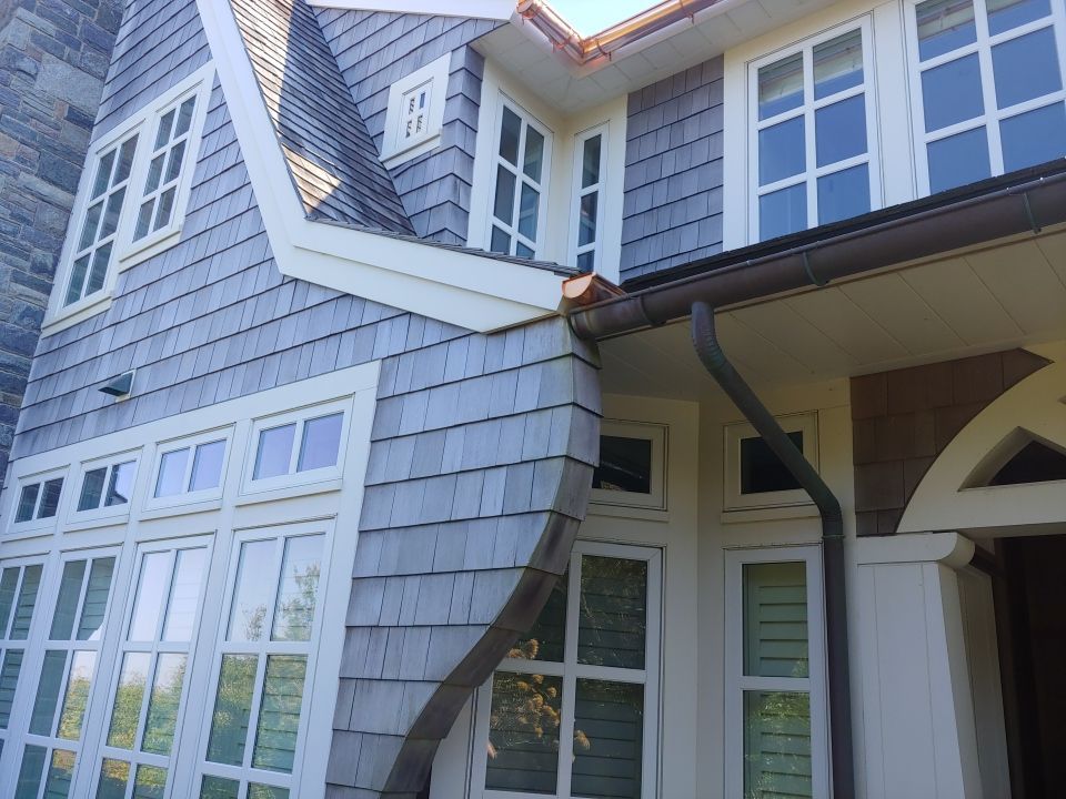 Orleans, Ma Gutter Installation using 6" Half Round Copper Gutter by Gutter Pro Enterprises
