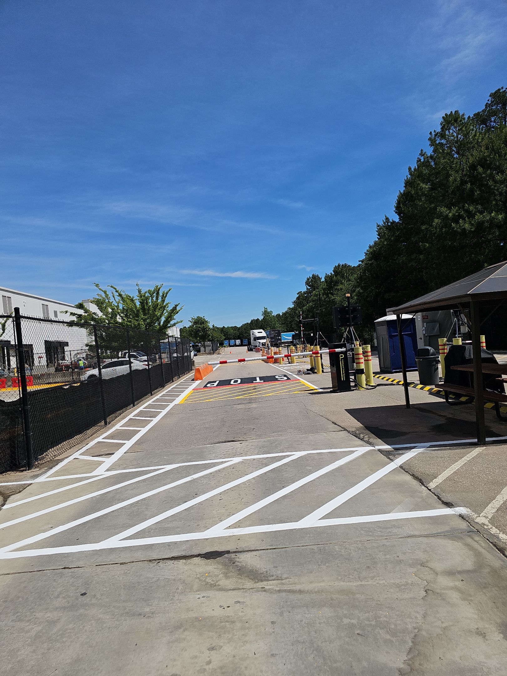 Striping Amazon Parking Lot  by Billy Weatherspoon Contractor