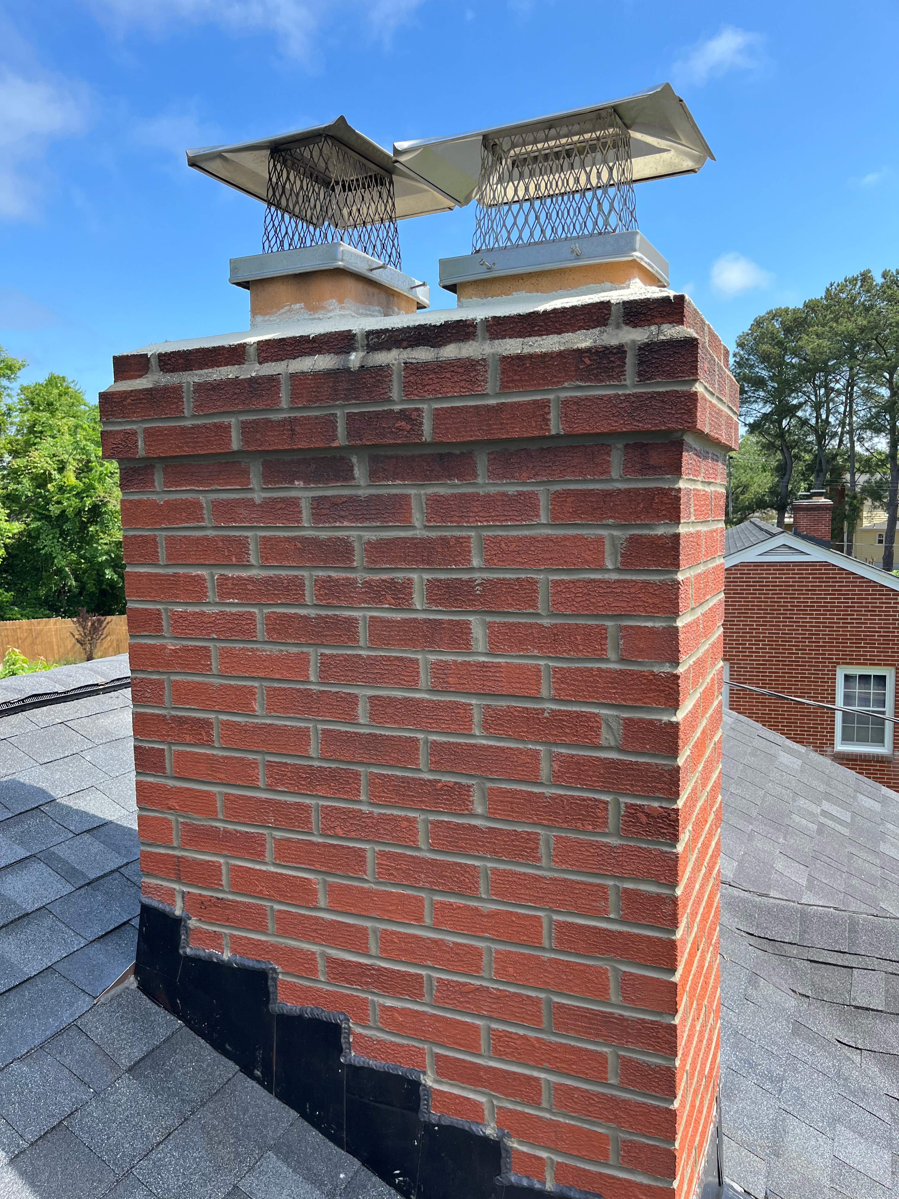 Masonry Repair for Chimney Leak by Premier Chimney and Roofing