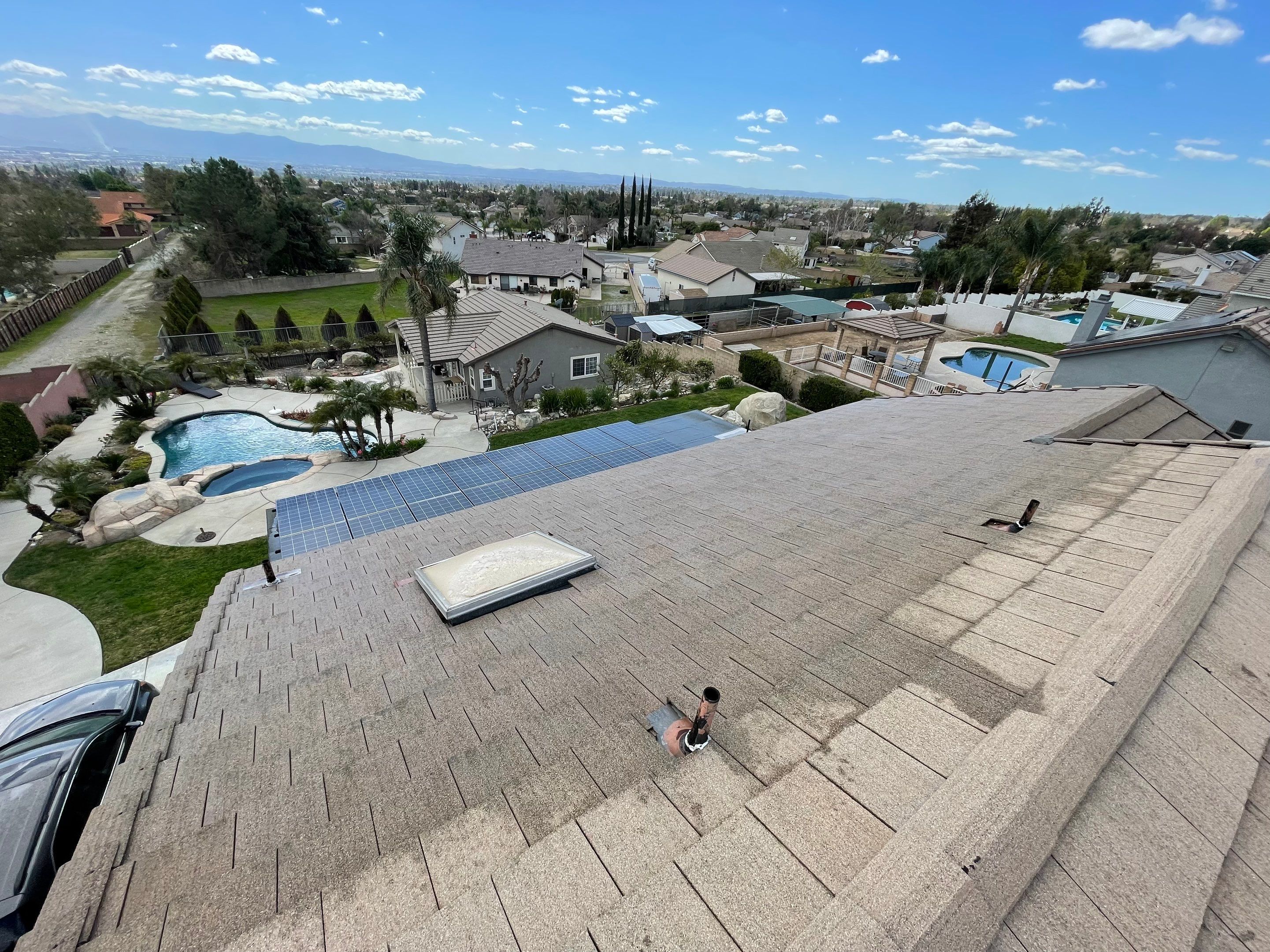 Roof Washing in Rancho Cucamonga Ca by Palm Coast Solar Cleaning