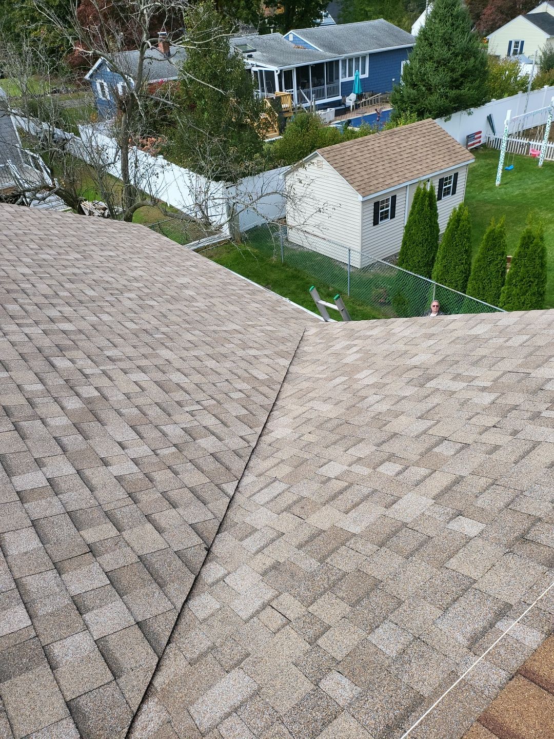 Residential Roofing Installation using Owens Corning TruDefinition Amber by A Plus Exterior
