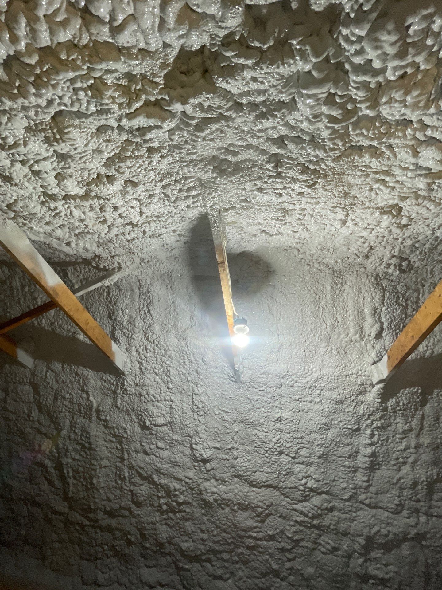 Attic Insulation using open cell spray foam by NYS Foam & Energy