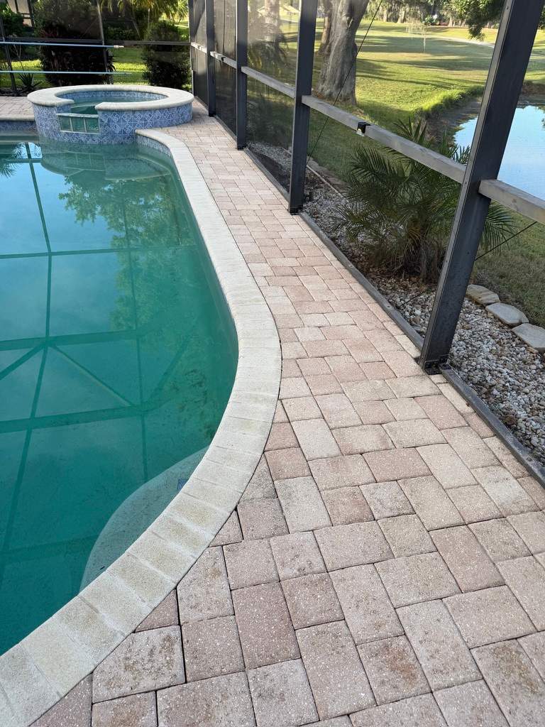 Professional Paver Sealing and Restoration for La Paloma Sun City Center Pool Deck by Supreme Paver Experts