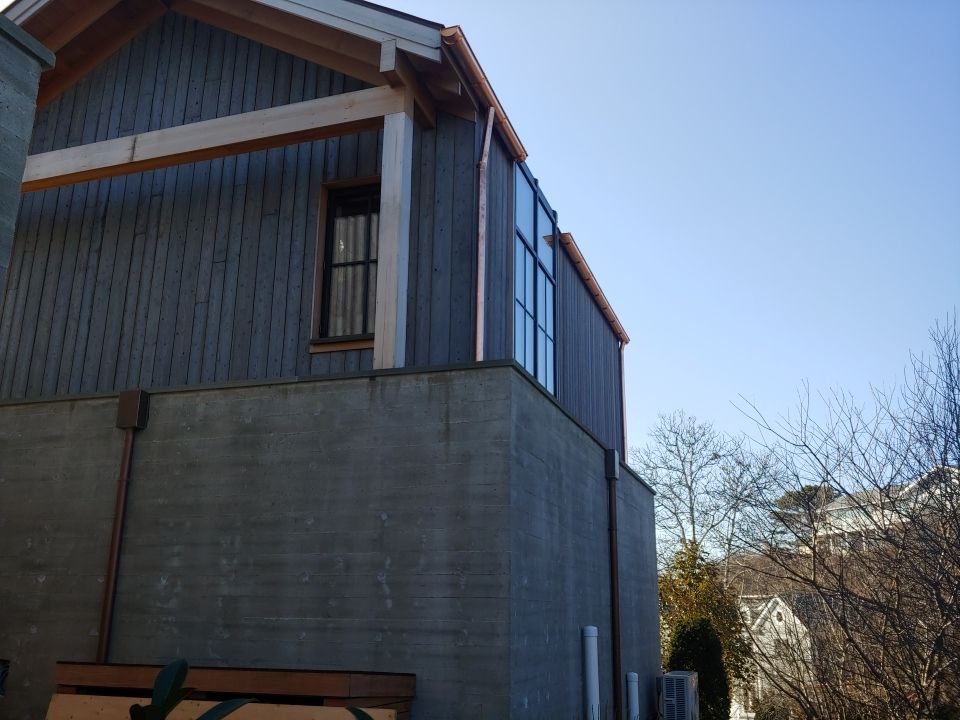 Gutter Installation using 6" Half Round Copper Gutter in Provincetown, MA by Gutter Pro Enterprises