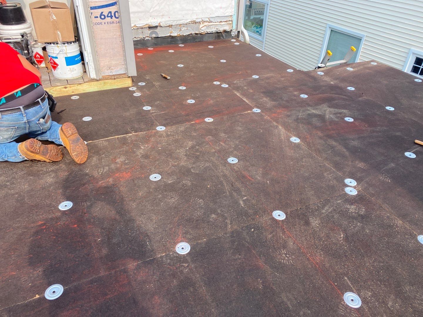 Deck Installation using trex over epdm roof by A Plus Exterior