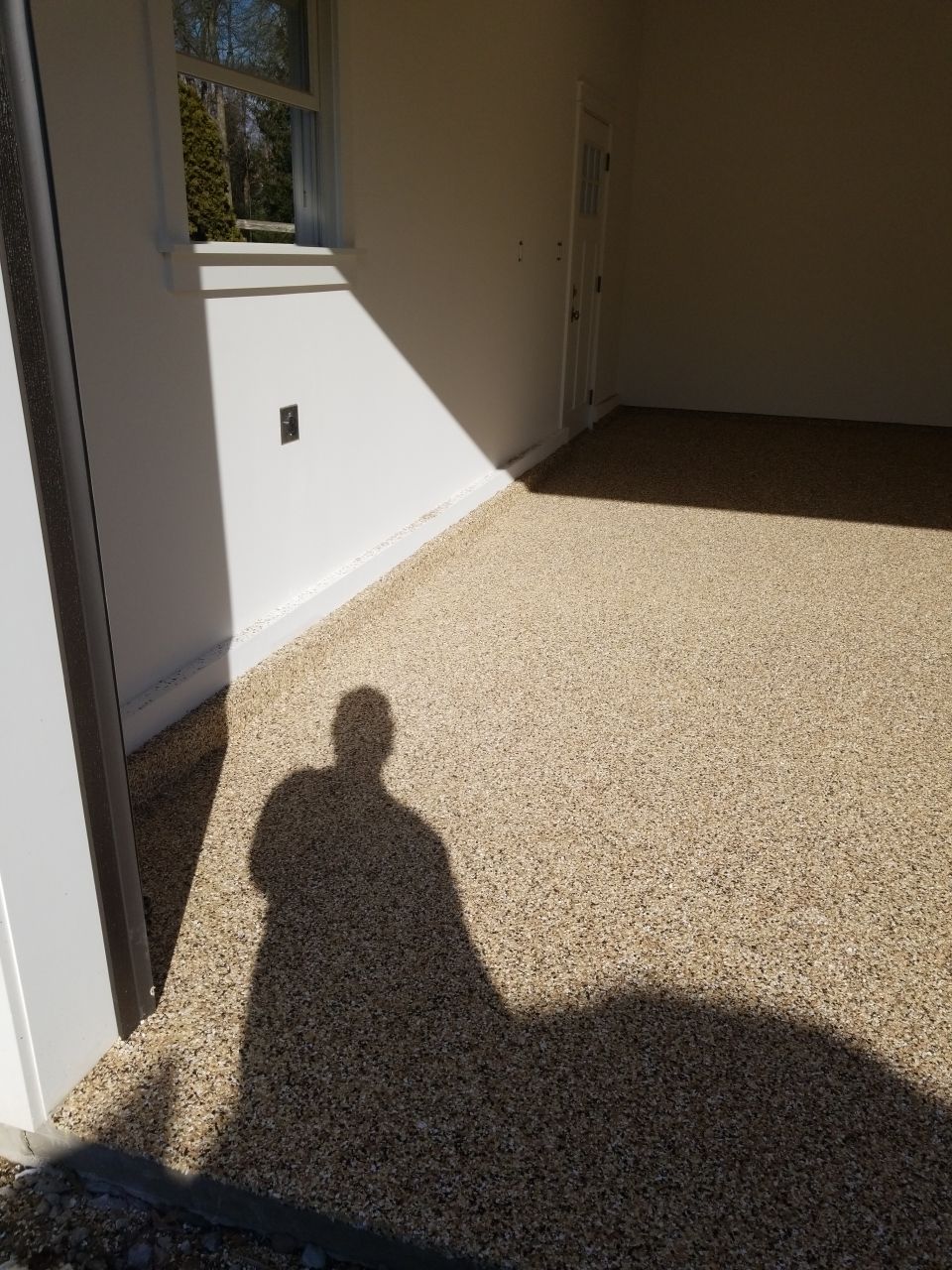 Garage Floor in Sandstone by Spectrum Painting, LLC