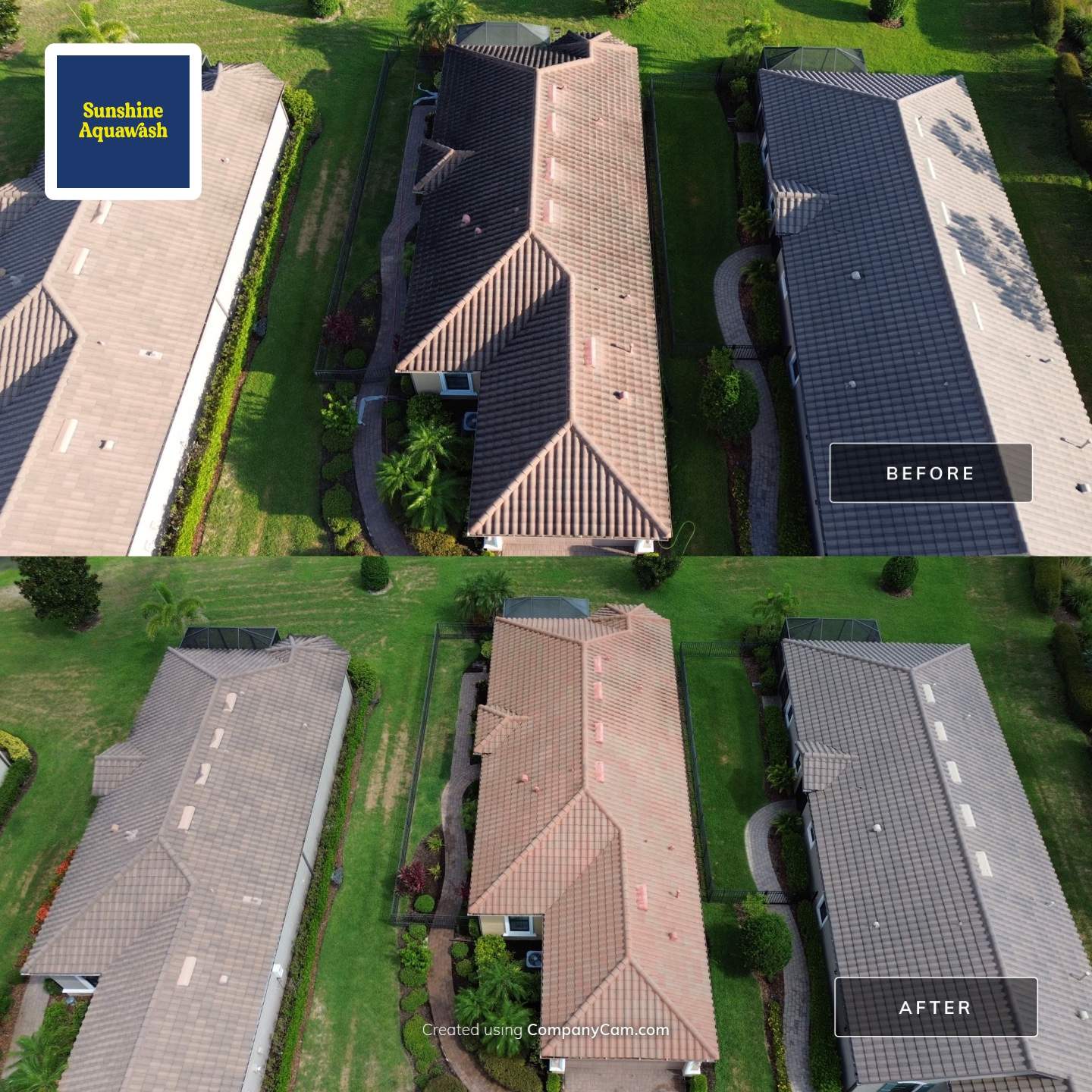 Roof Cleaning Soft Wash in Artisan Lakes Palmetto FL by Sunshine AquaWash