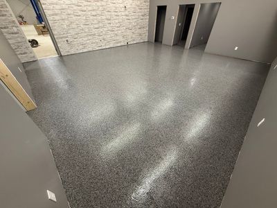 Nightfall Flake Floor Coating Installation in Draper