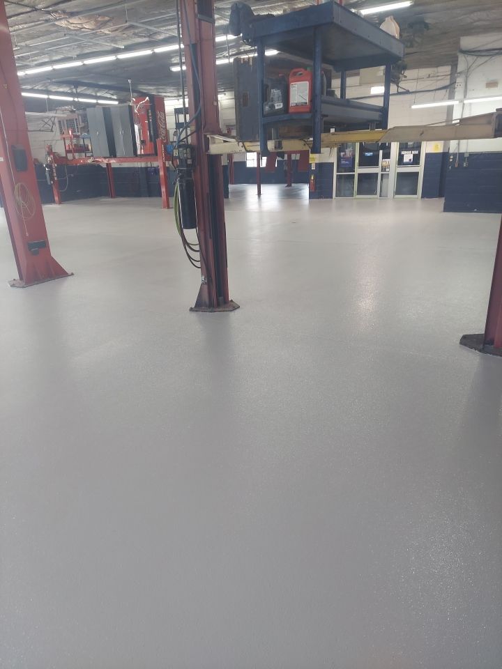 Commercial Interior Coating Installation with a Solid Color by Copperhead Coatings