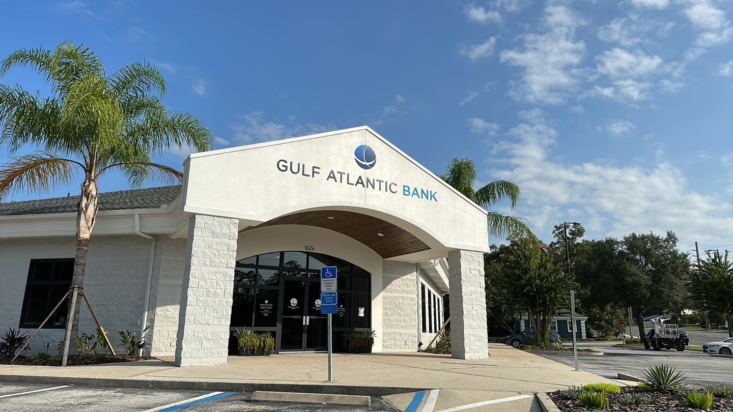Acrylic lettering for Gulf Atlantic Bank by SignCrafters