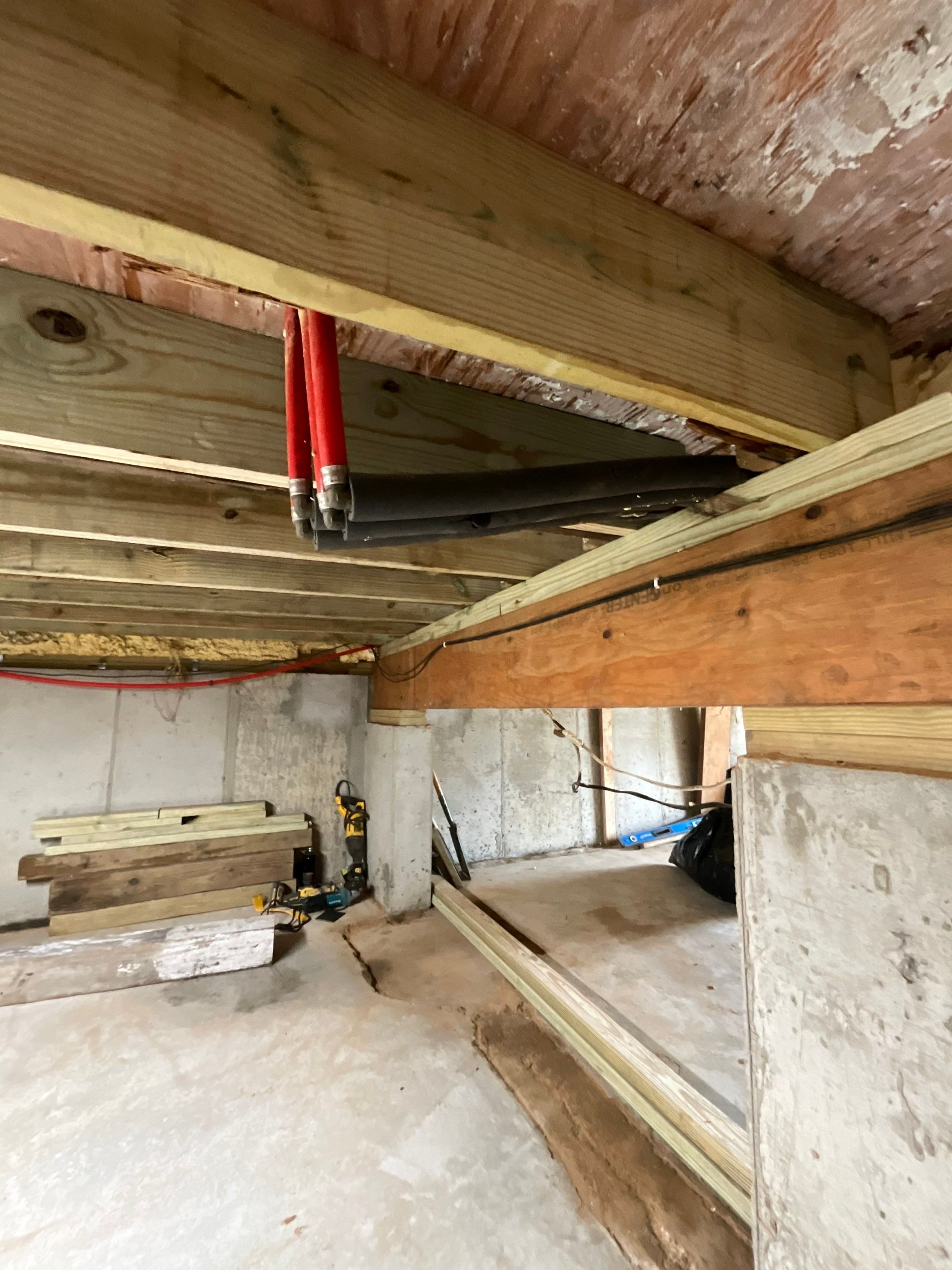 Structural Repair and Sistering of Floor Joists by A.M. Shield Waterproofing, Corp.