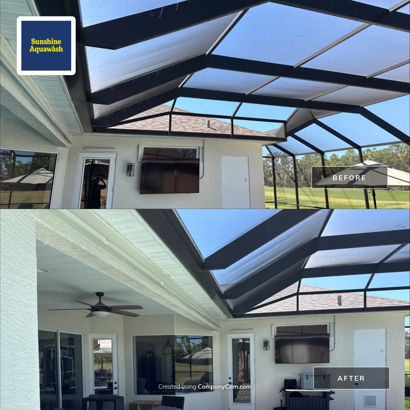 House Wash, Paver Pool Deck & Screen Enclosure Cleaning in Greenfield Plantation | Bradenton, FL by Sunshine AquaWash