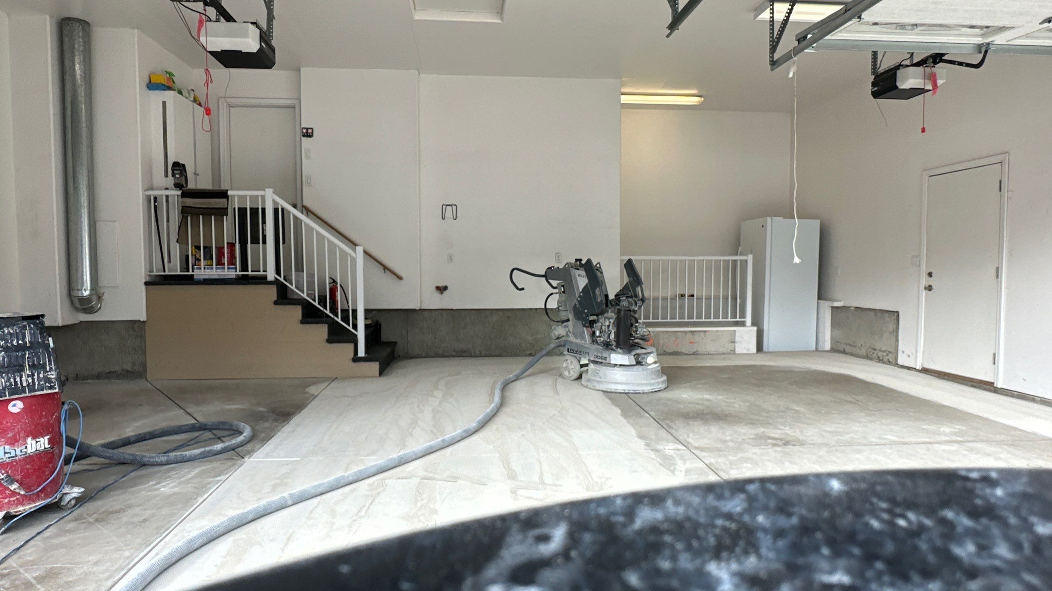 Garage Transformation using Slate Stone by Croc Coatings, LLC