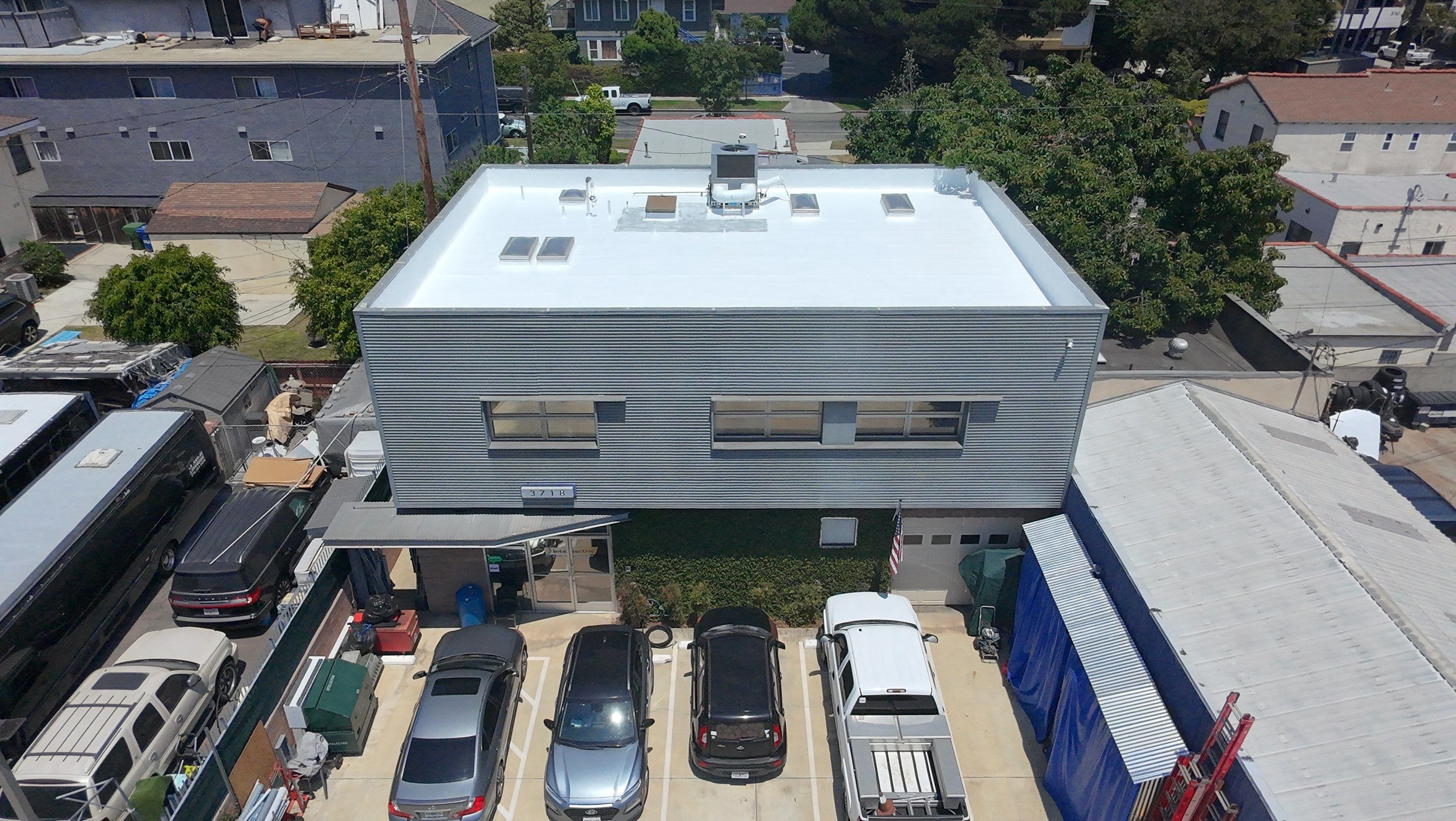 Silicone Membrane Application  by Hull Brothers Roofing