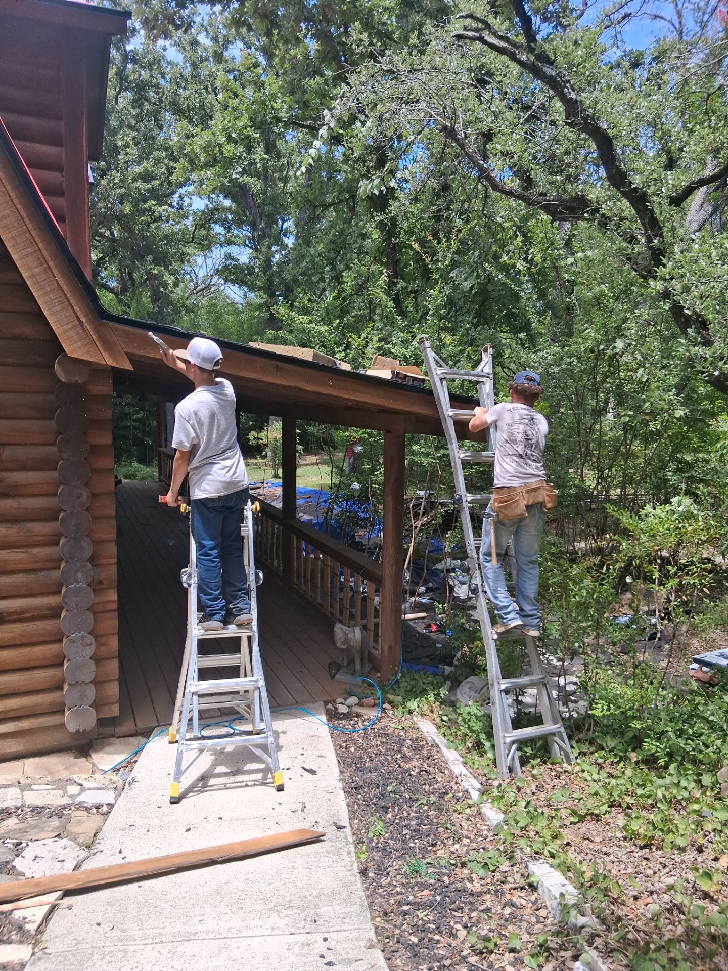 Fort Worth Log Home Roof Replacement and Gutter System Service by Performance 1 Roofing