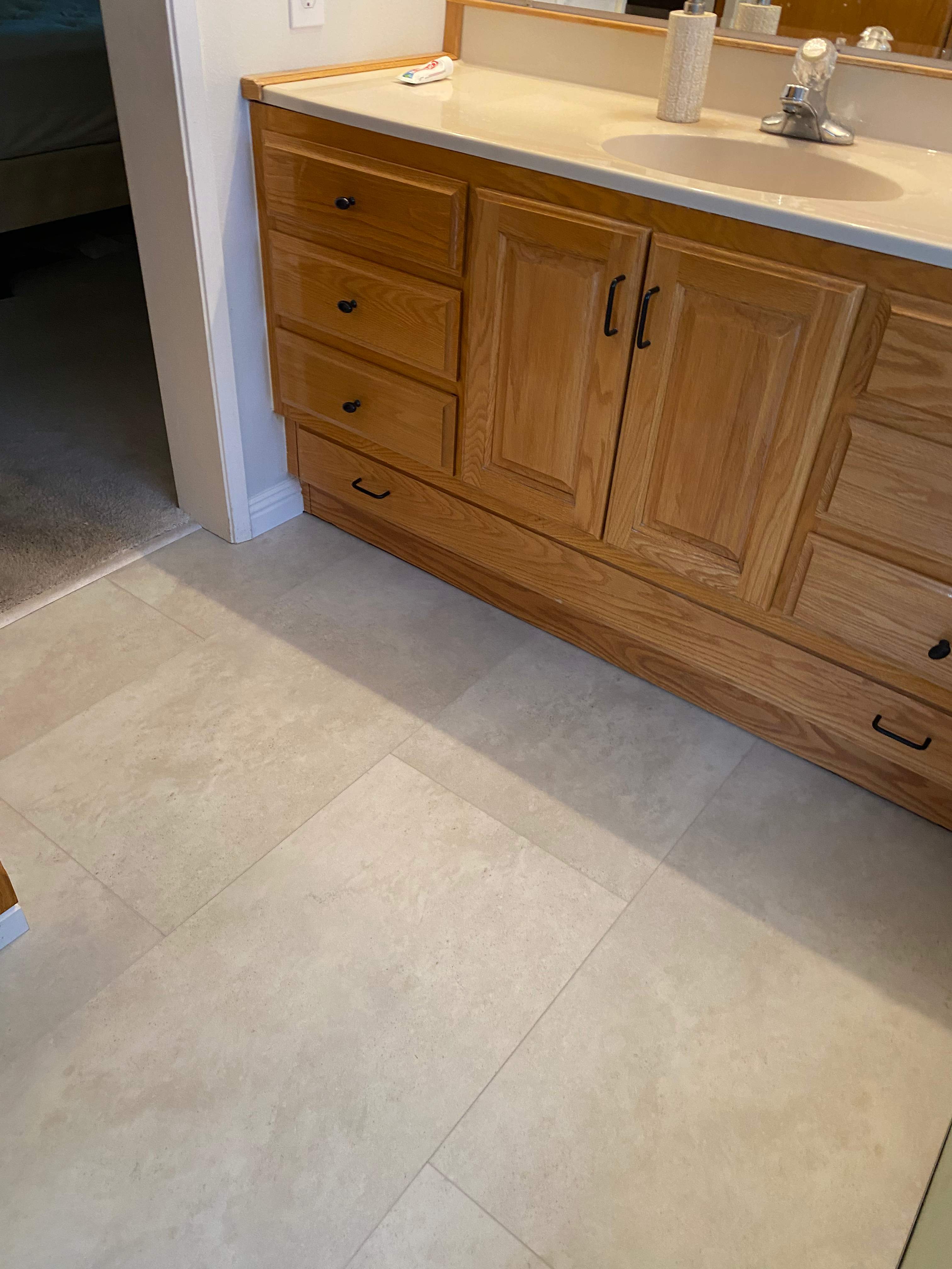 Bathroom Floor Tile Installation and Update in Fair Oaks by Footprints Floors South Sacramento