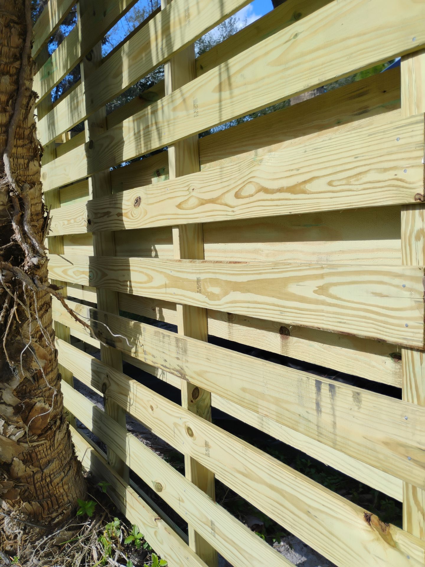 8'H Stained Shadowbox Wood in Nokomis by True Fence LLC