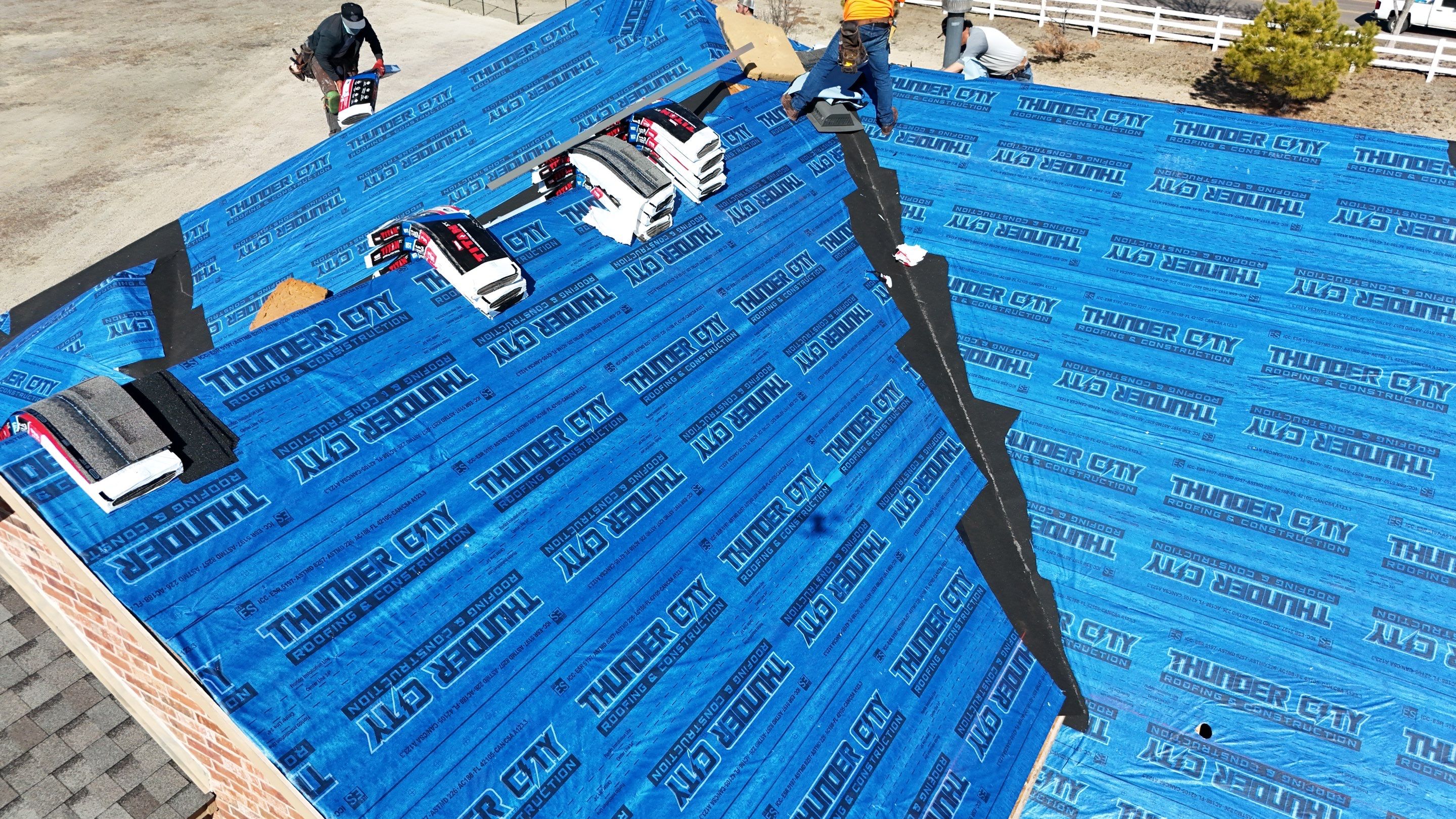 Residential Roofing Installation using titan xt wwd by Thunder City Roofing