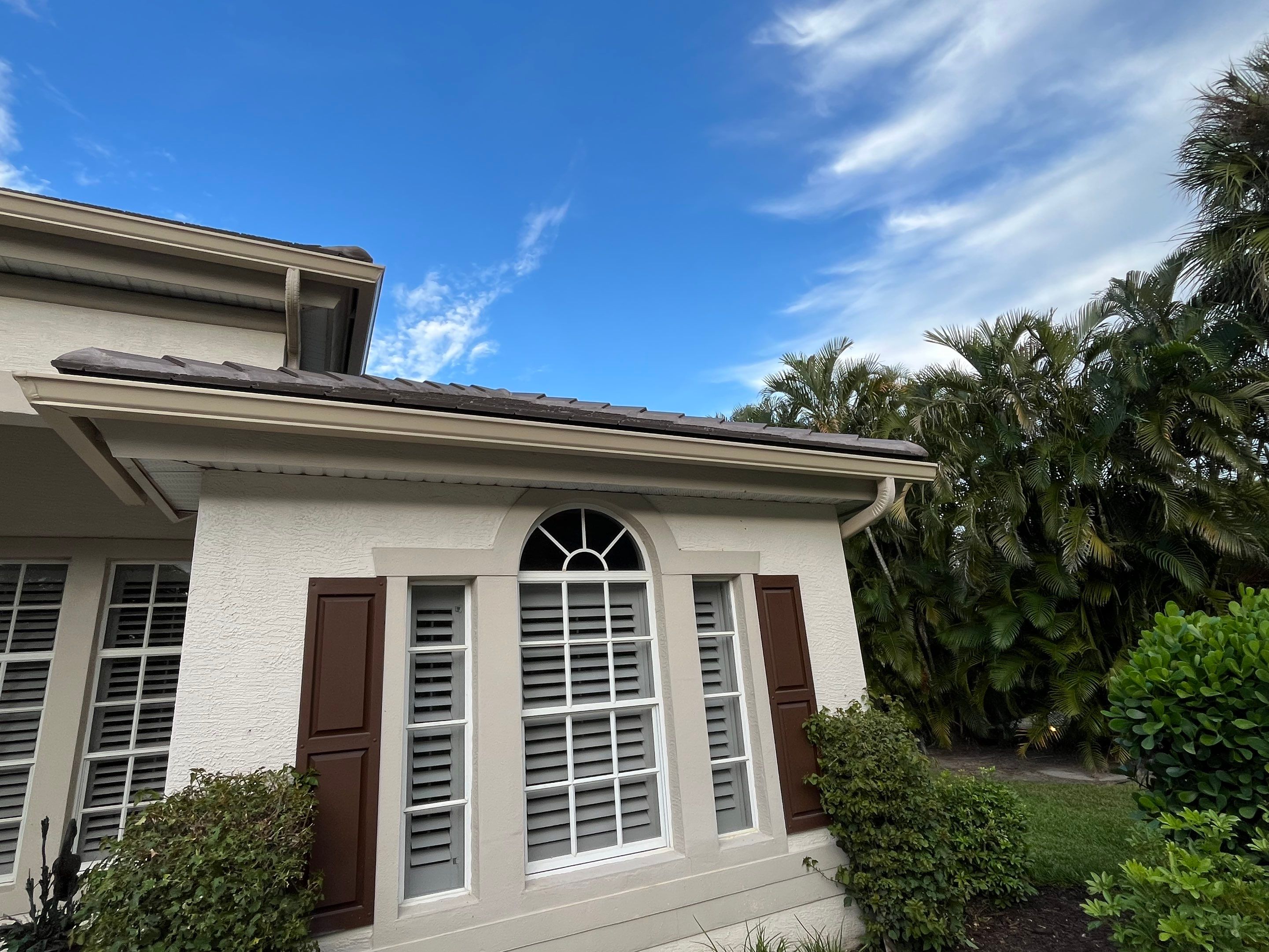 6-inch K-style Gutters with New Splash Guard in Bonita Spring FL by Gutter Professors