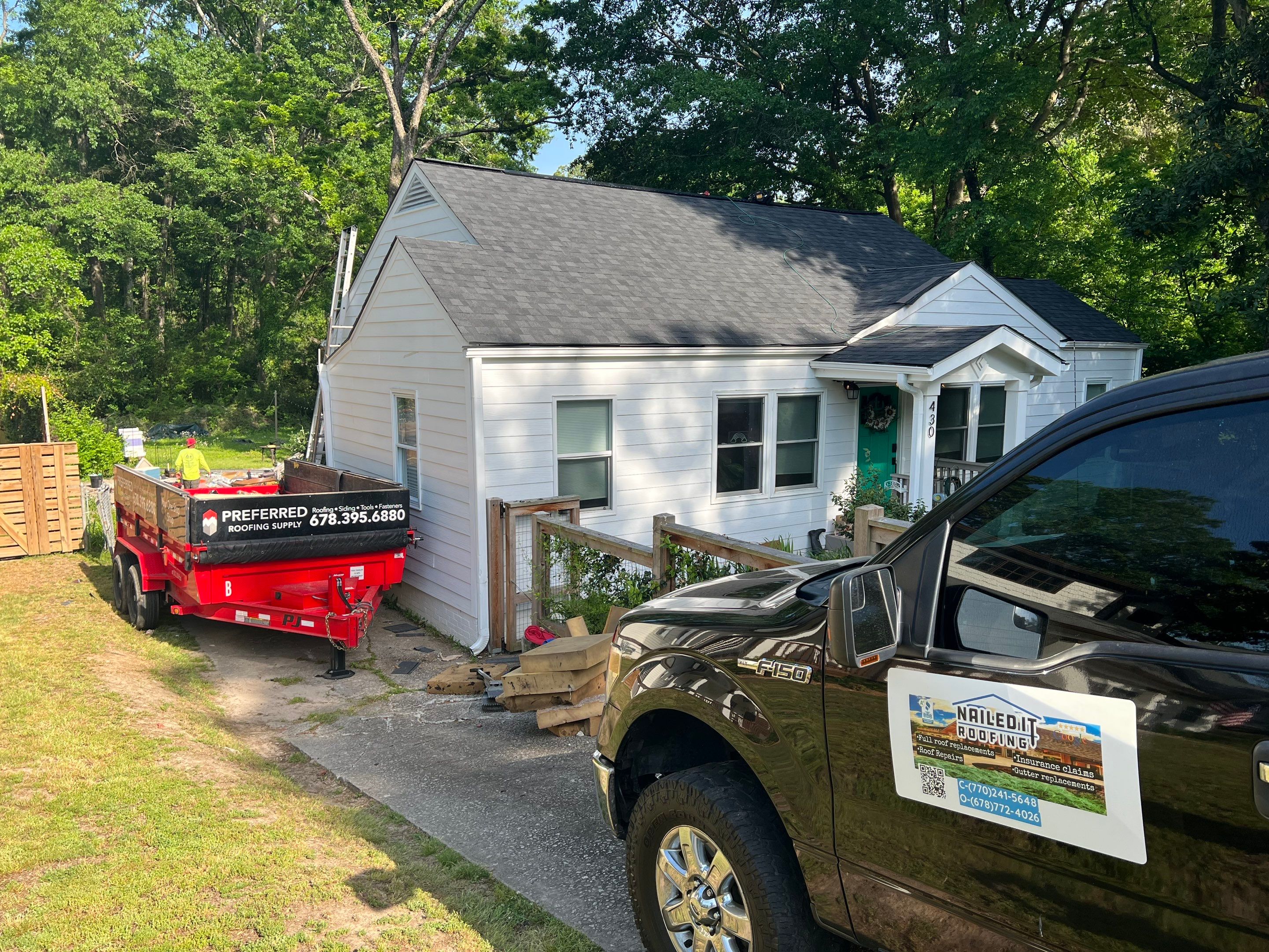 Roof Replaced and interior repaired by Nailed It Roofing & Remodeling LLC