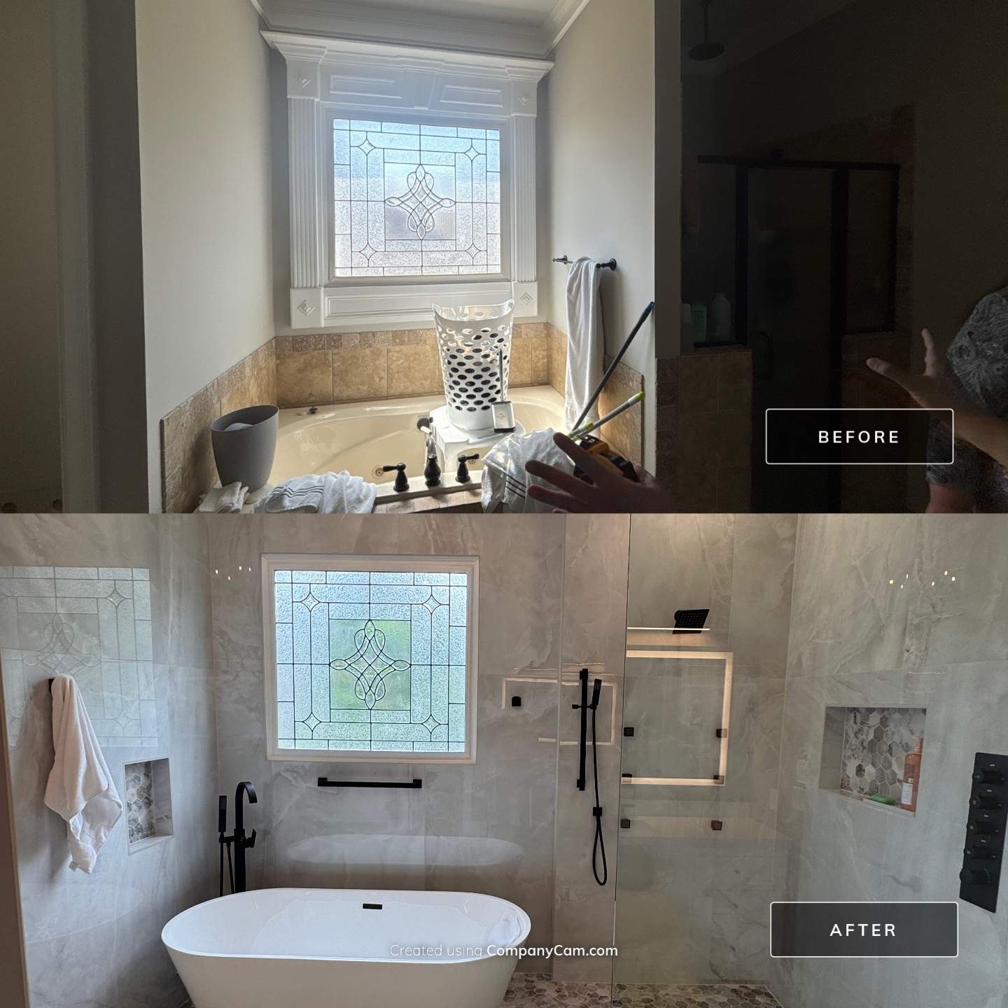 Master bathroom renovation by Prudencio