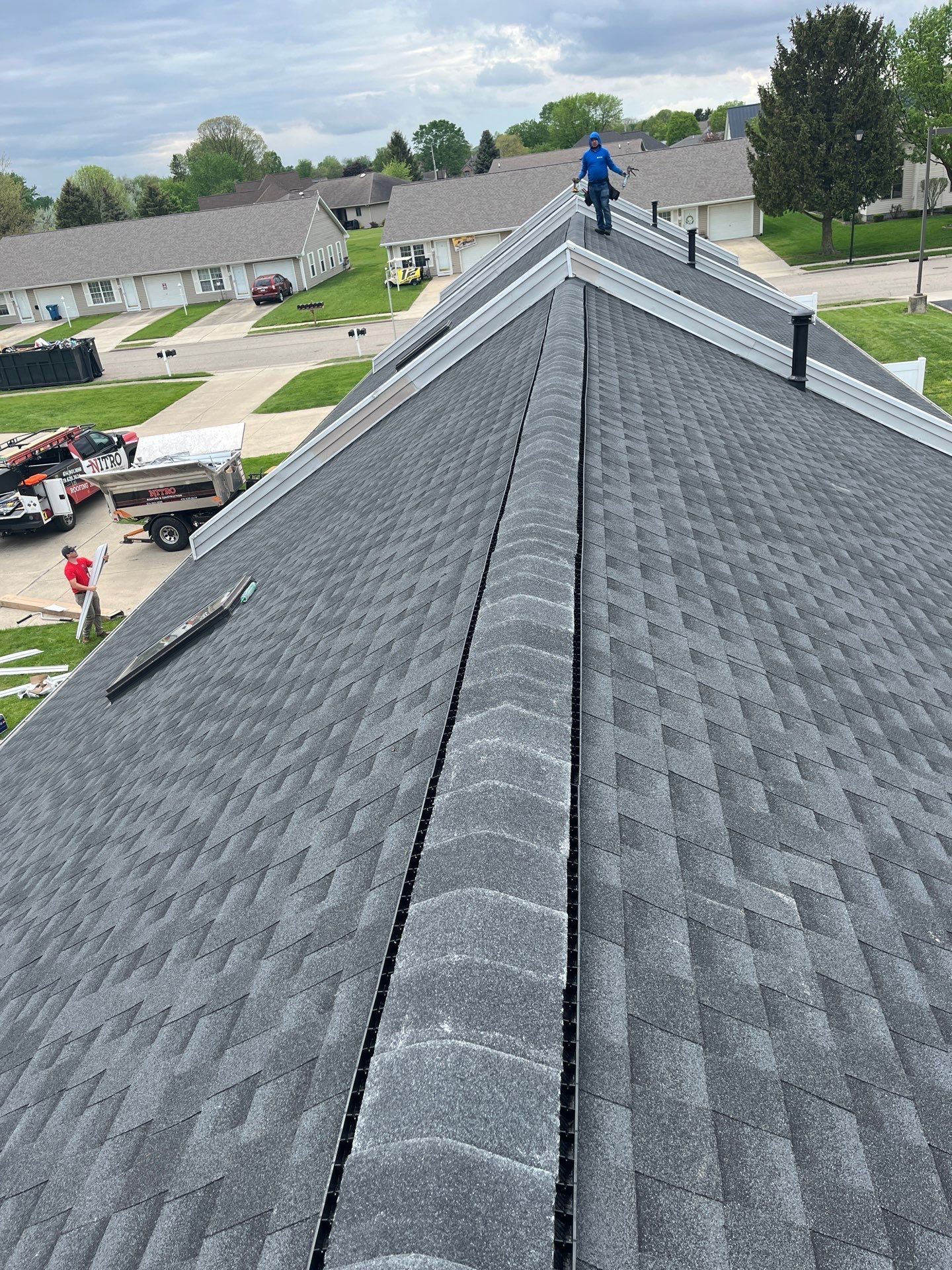 Residential Roofing Installation using GAF Timberline HDZ Charcoal by Nitro Roofing and Construction