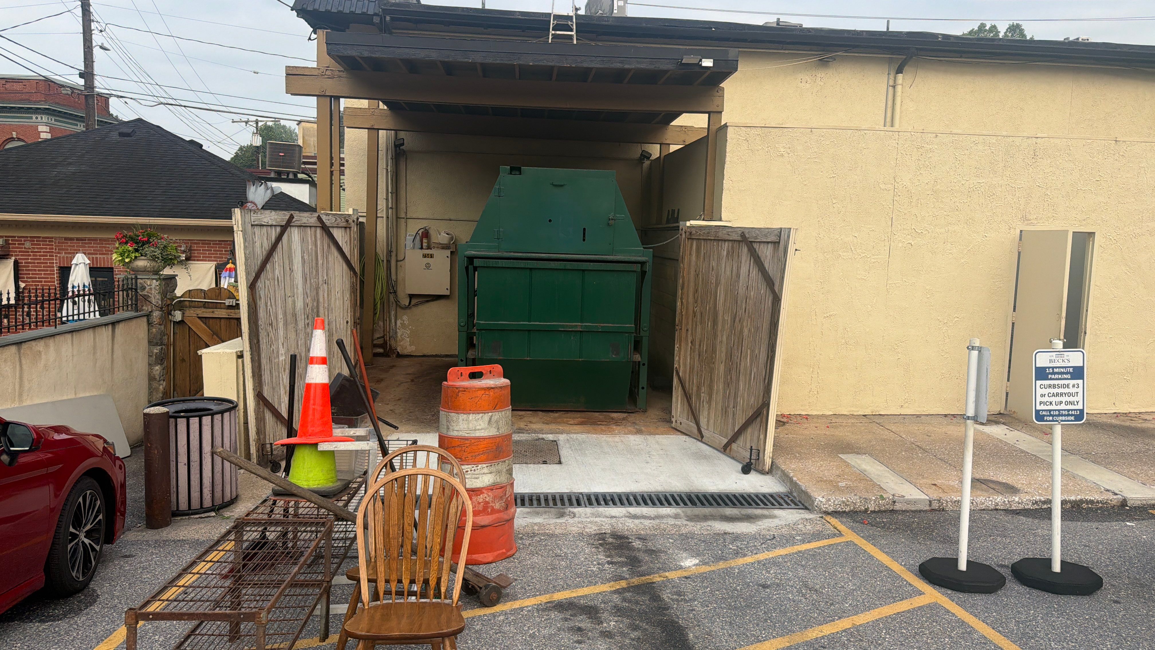 Commercial Exterior Cleaning and Concrete Washing for Sykesville Restaurant by Baltimore Pressure Washers Inc.
