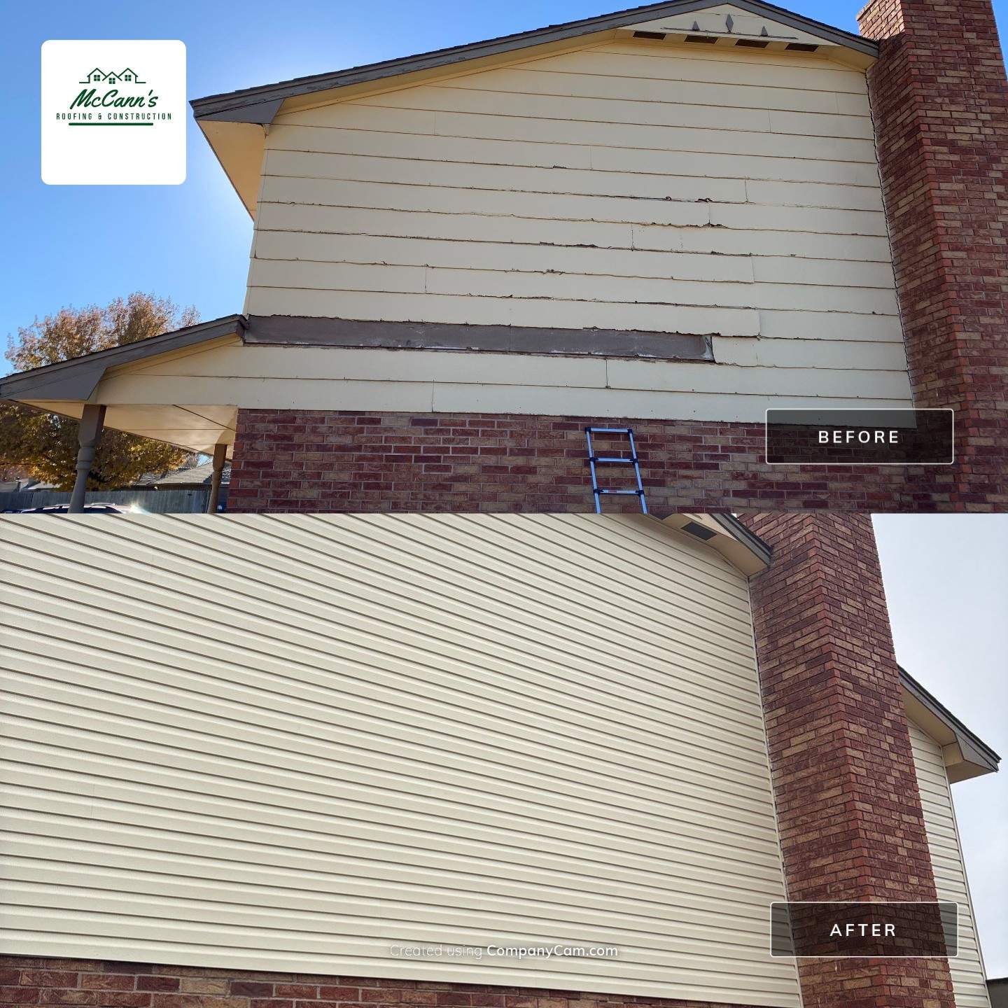vinyl siding replacement in Warr Acres by McCann's Roofing and Construction