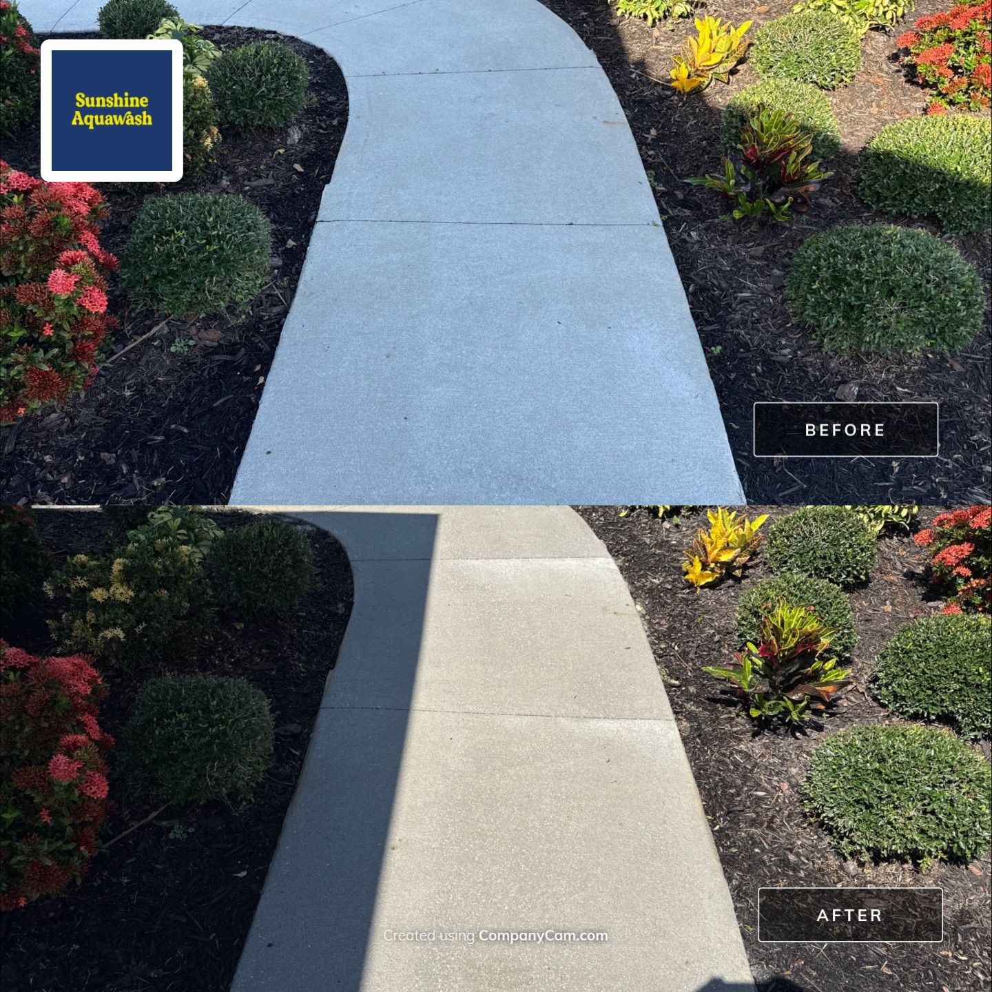 Concrete Driveway & Sidewalk Cleaning — Canoe Creek Community, Parrish, FL by Sunshine AquaWash