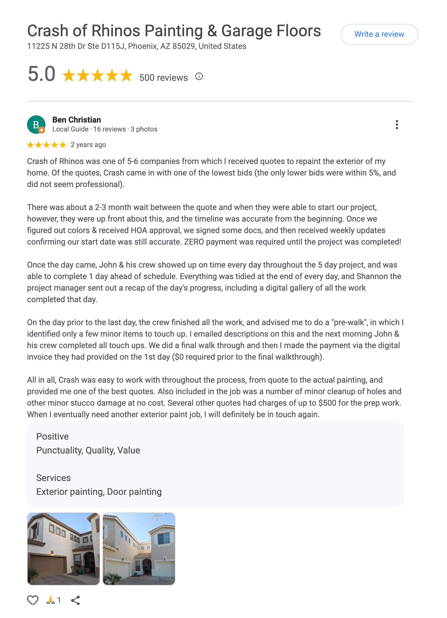 Exterior Painting - Gilbert by Crash of Rhinos Painting & Garage Floors