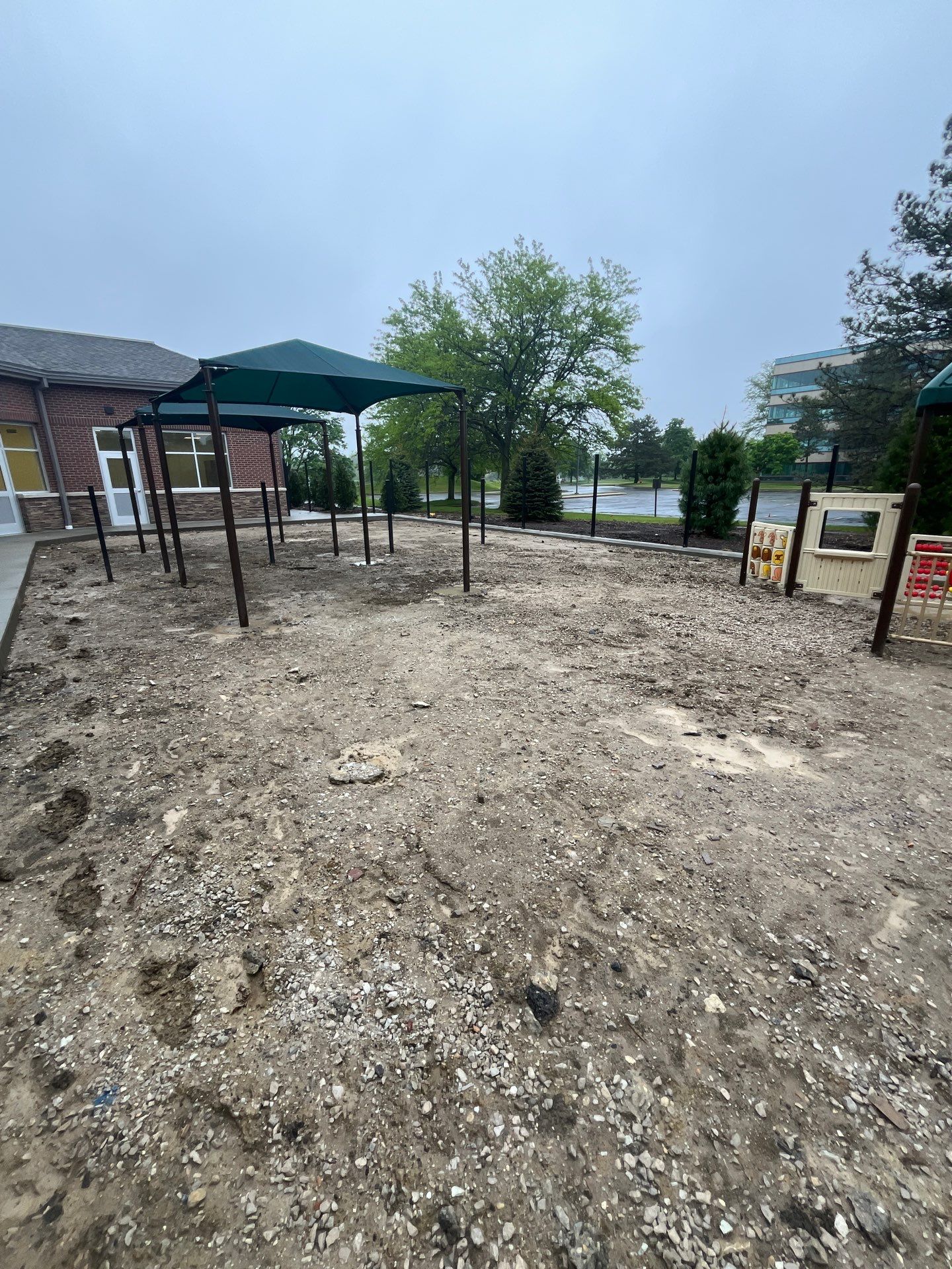KinderCare of Lincolnshire Commercial Playground Turf Installation by Southwest Greens Midwest