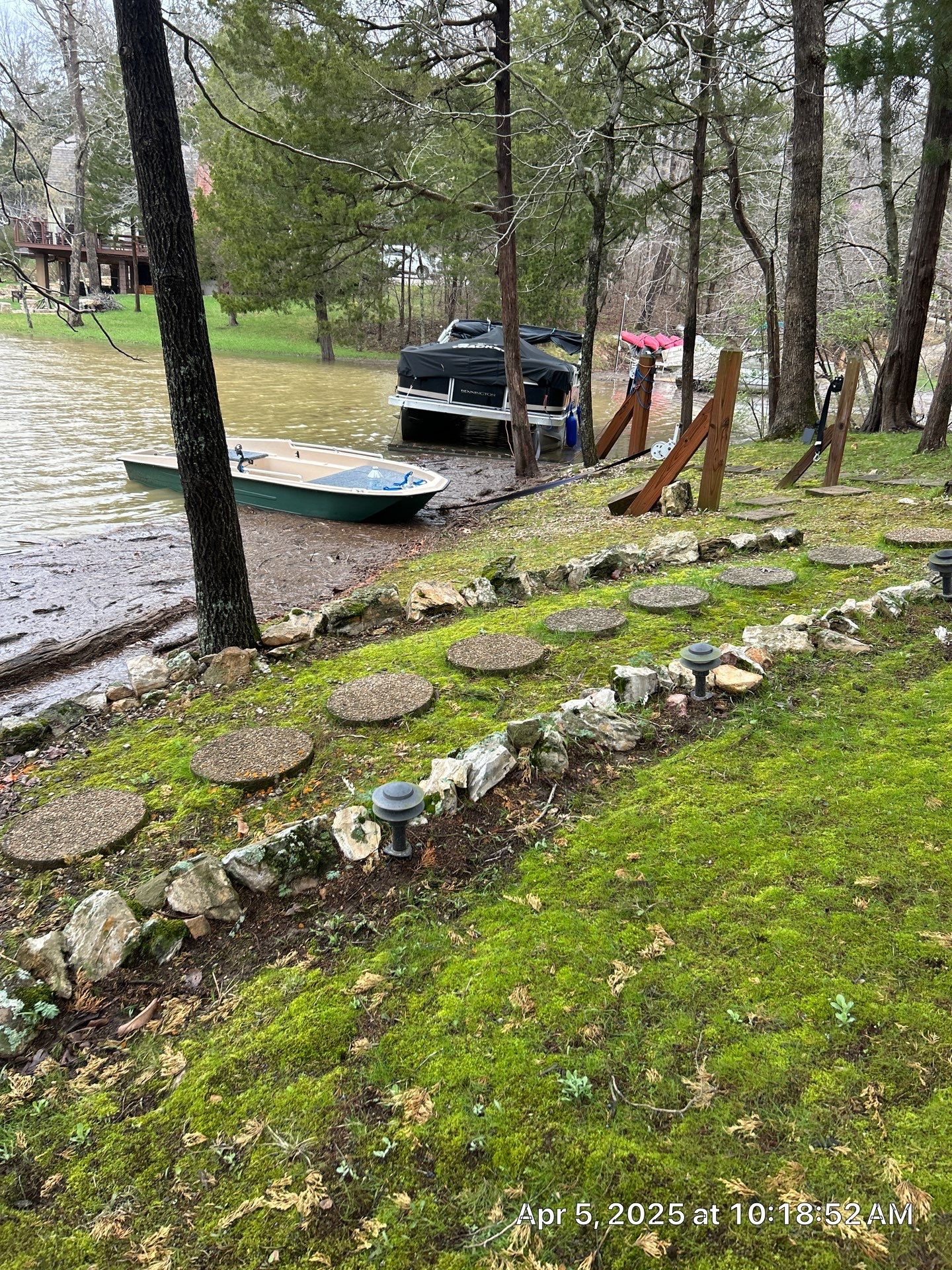 Lakeside Deck & Fire Pit by Loch Ness Landscaping, LLC