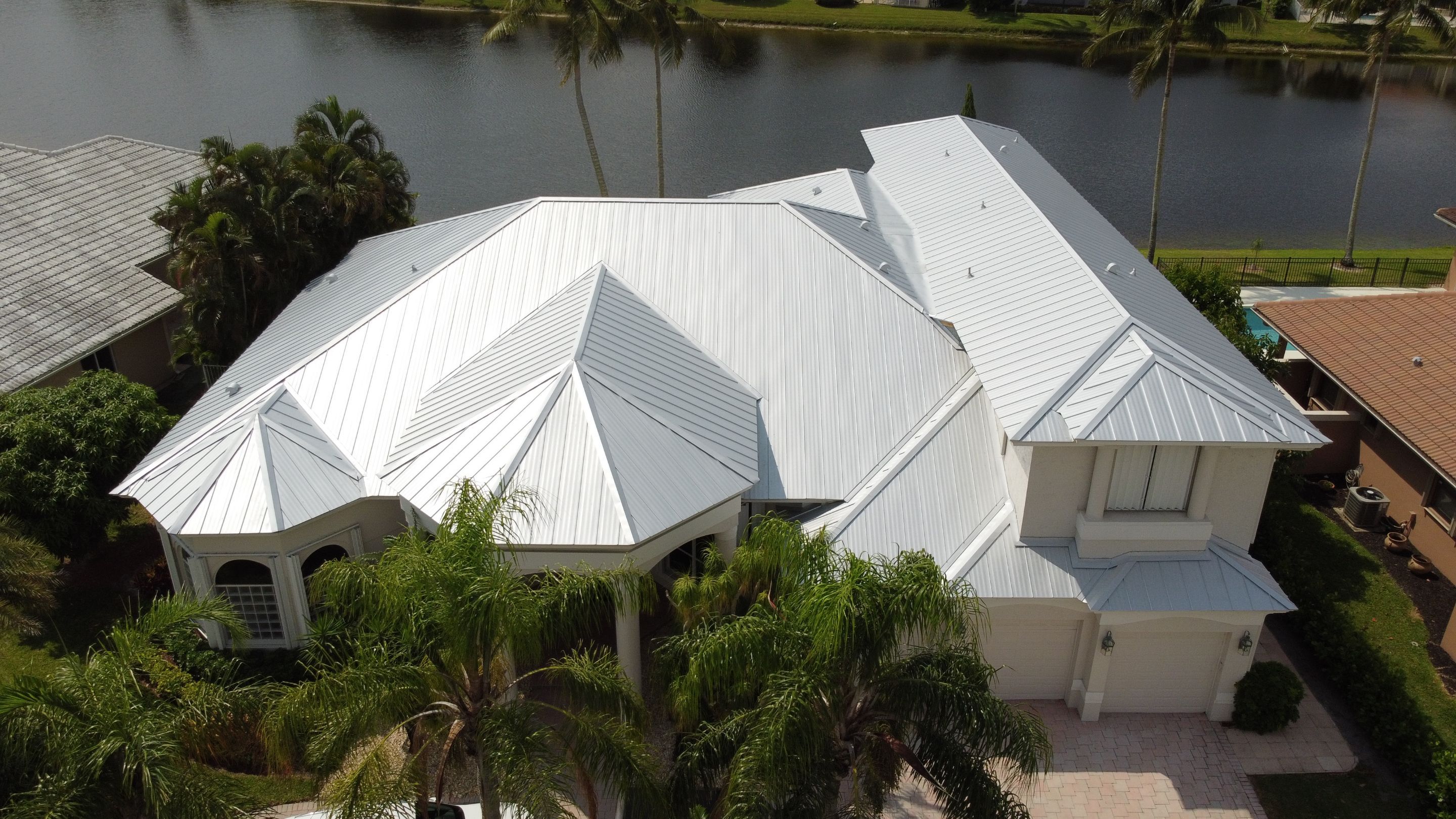 Residential Roofing Installation using 1" Nail strip metal roof by BLUES BROTHERS ROOFING