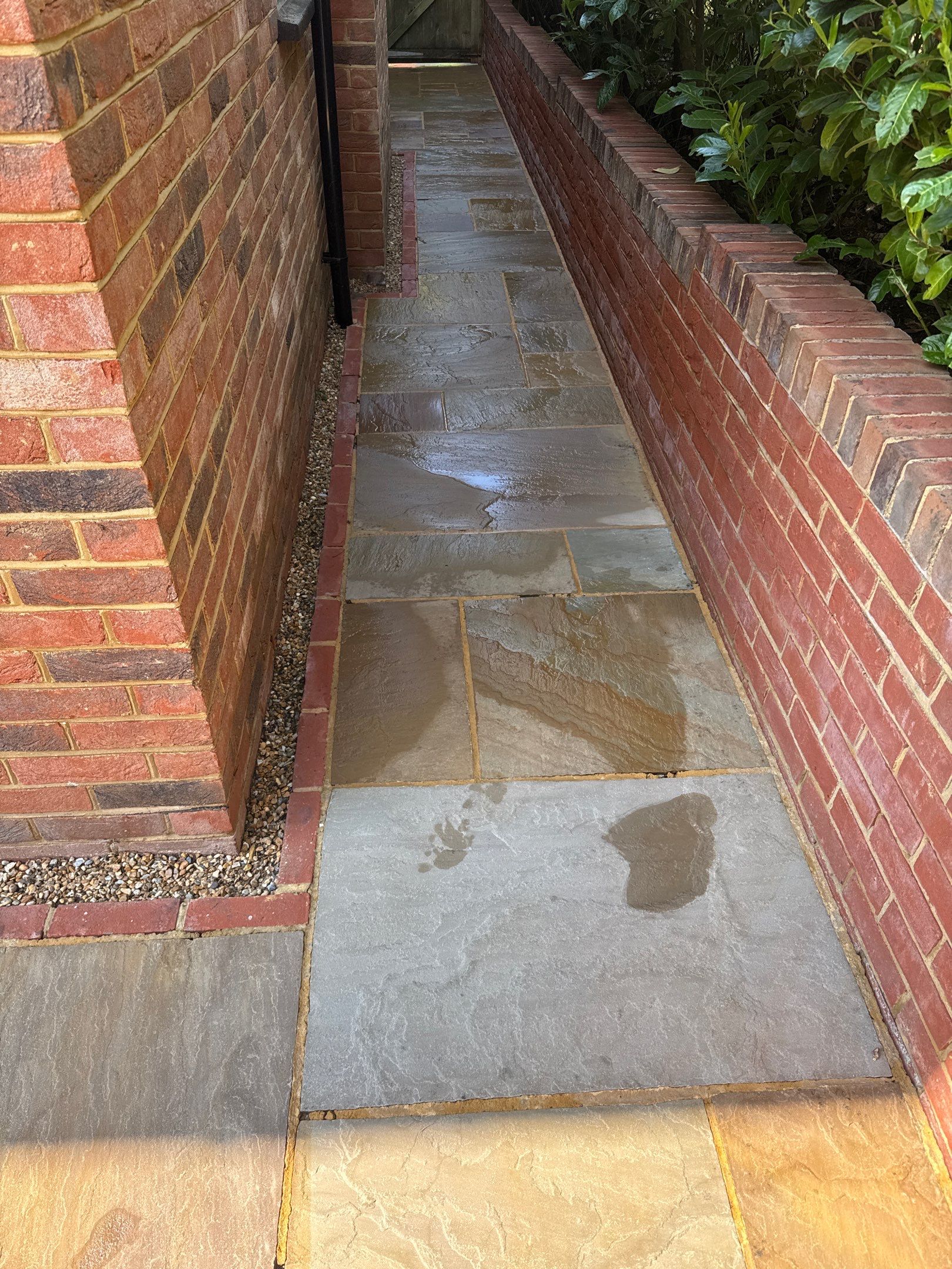 Patio Area Spring Clean using 18inch Whirlaway FSC by Ges Exterior Cleaning ltd