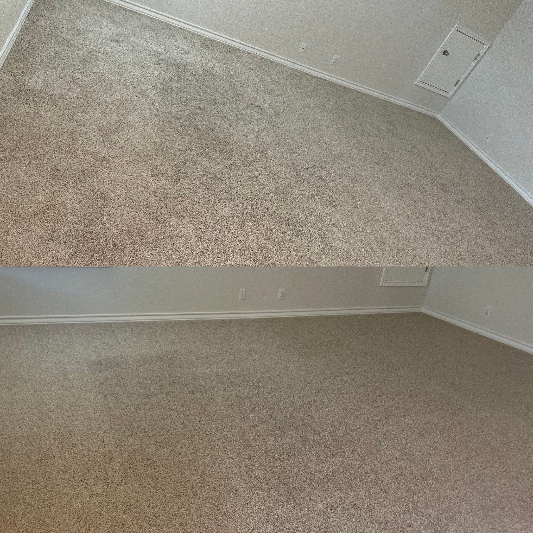 carpet cleaning service removing dirt and stains from the carpet leaving it visibly cleaner and more refreshed