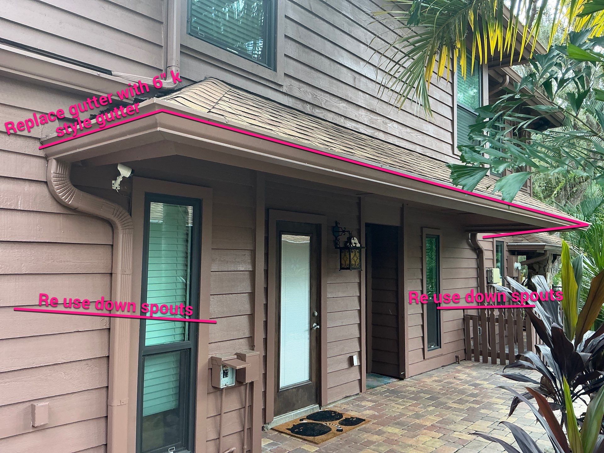6-inch Seamless Gutters Installed in Sarasota FL by Gutter Professors