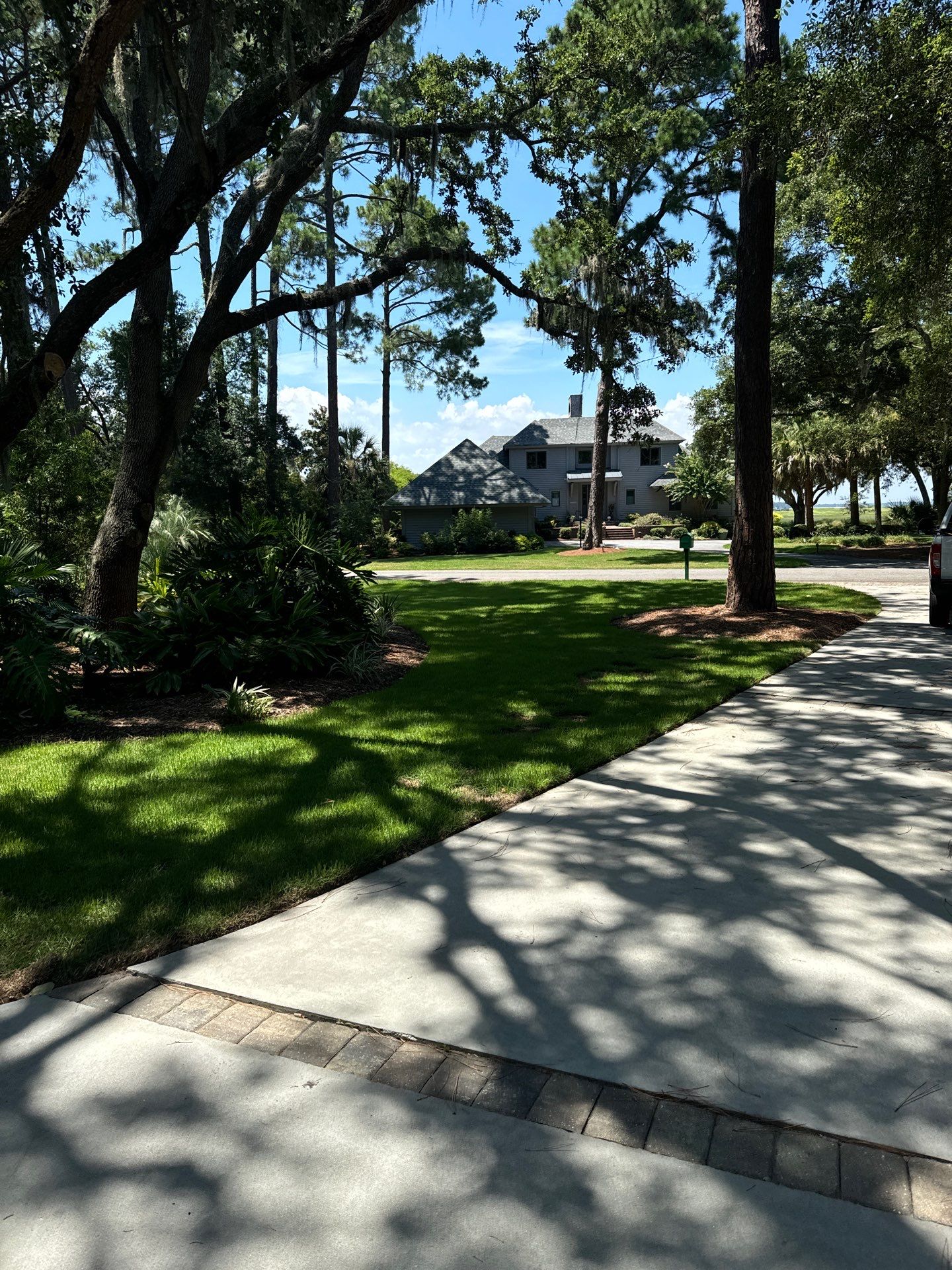 Residential Drainage Solutions and Sod Installation in Hilton Head Island by Lowcountry Scapes, LLC