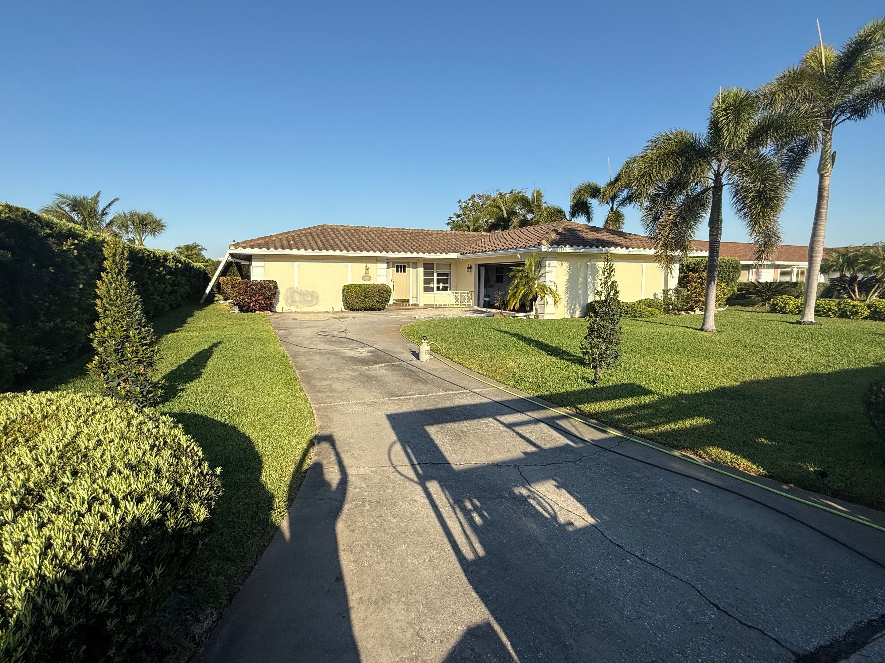Concrete Tile Roof Cleaning in Village Green – Bradenton, FL | No Walking on Tiles! by Sunshine AquaWash