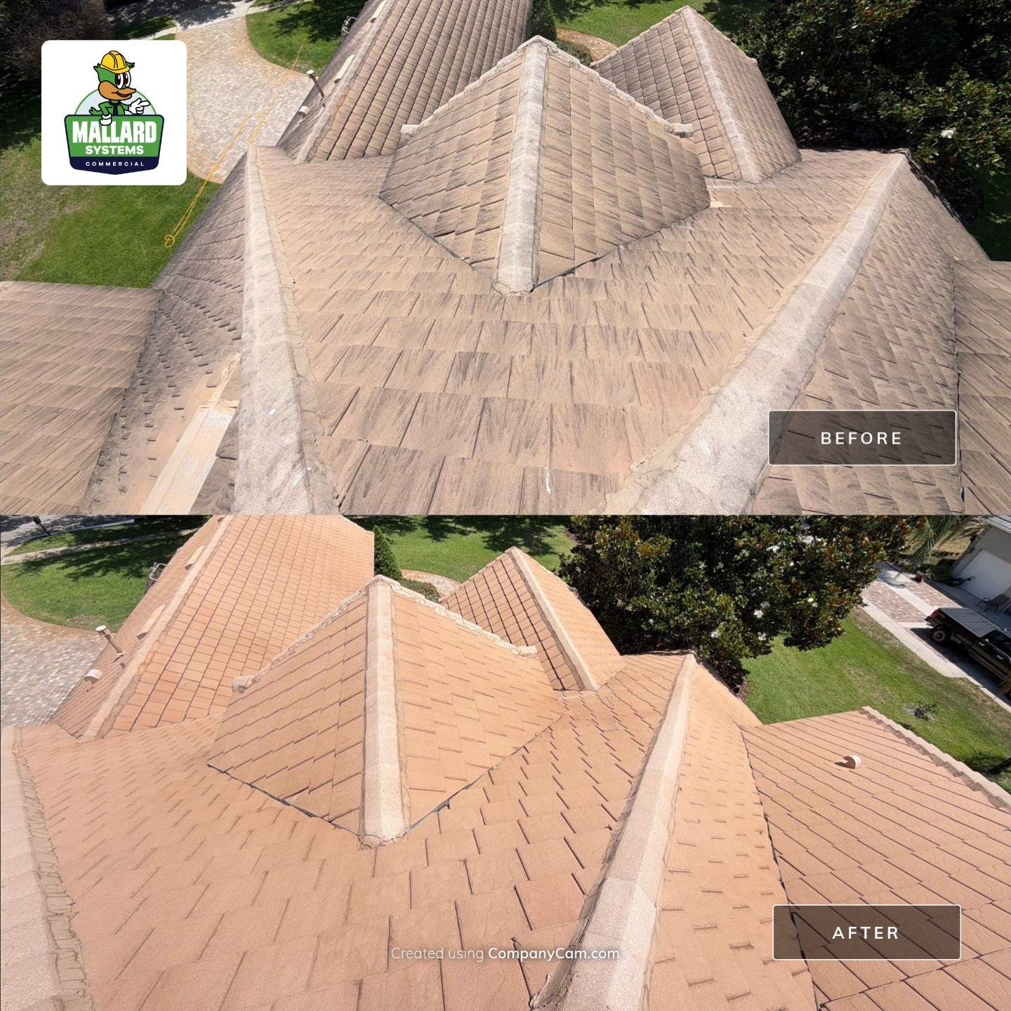 Tile Roof Cleaning in Windermere, Florida by Mallard Systems