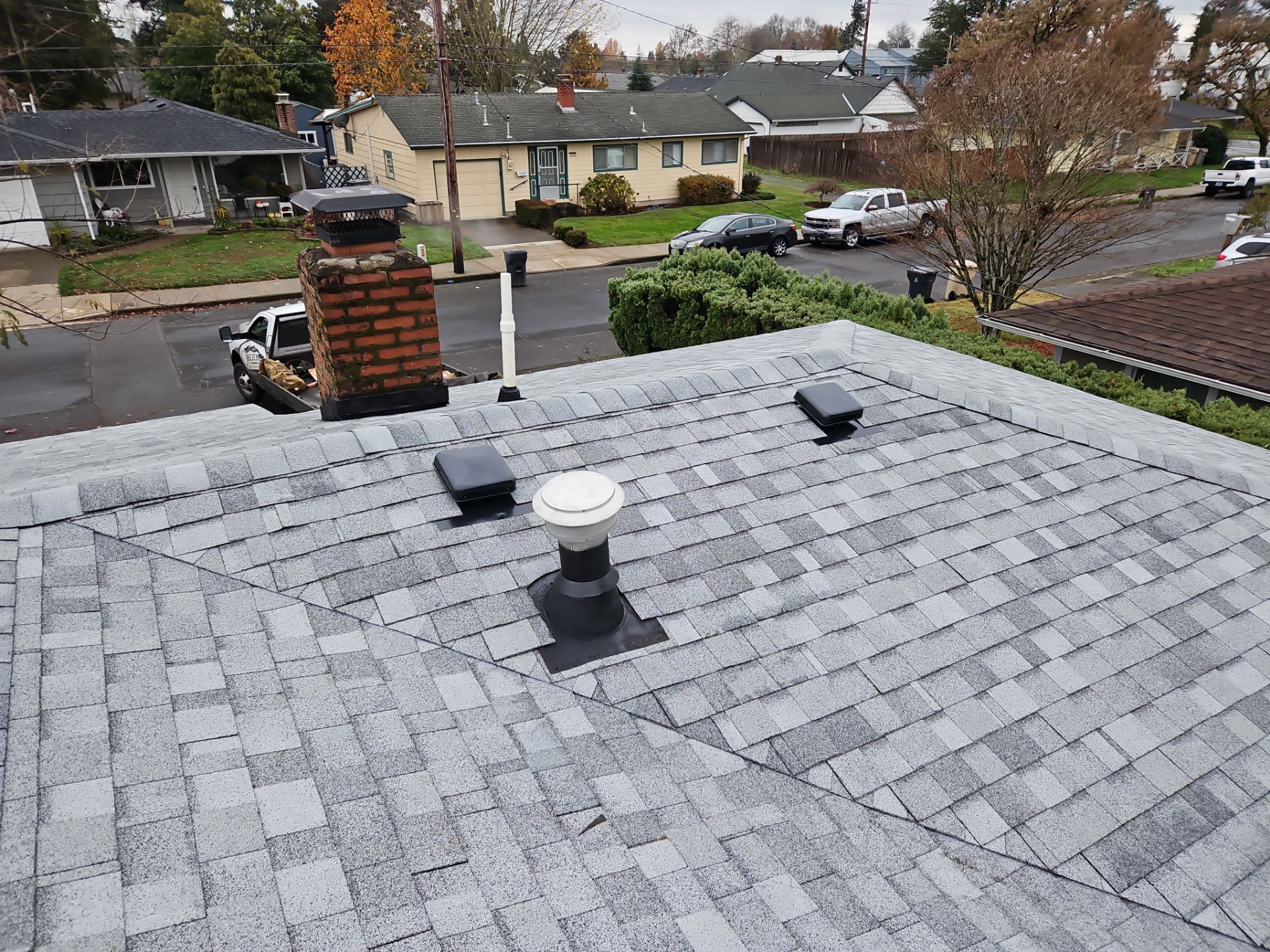 Residential Roof Installation: IKO Dynasty 30 Year Shingle Color: Frostone Grey by Orezona Building & Roofing Company, Inc.
