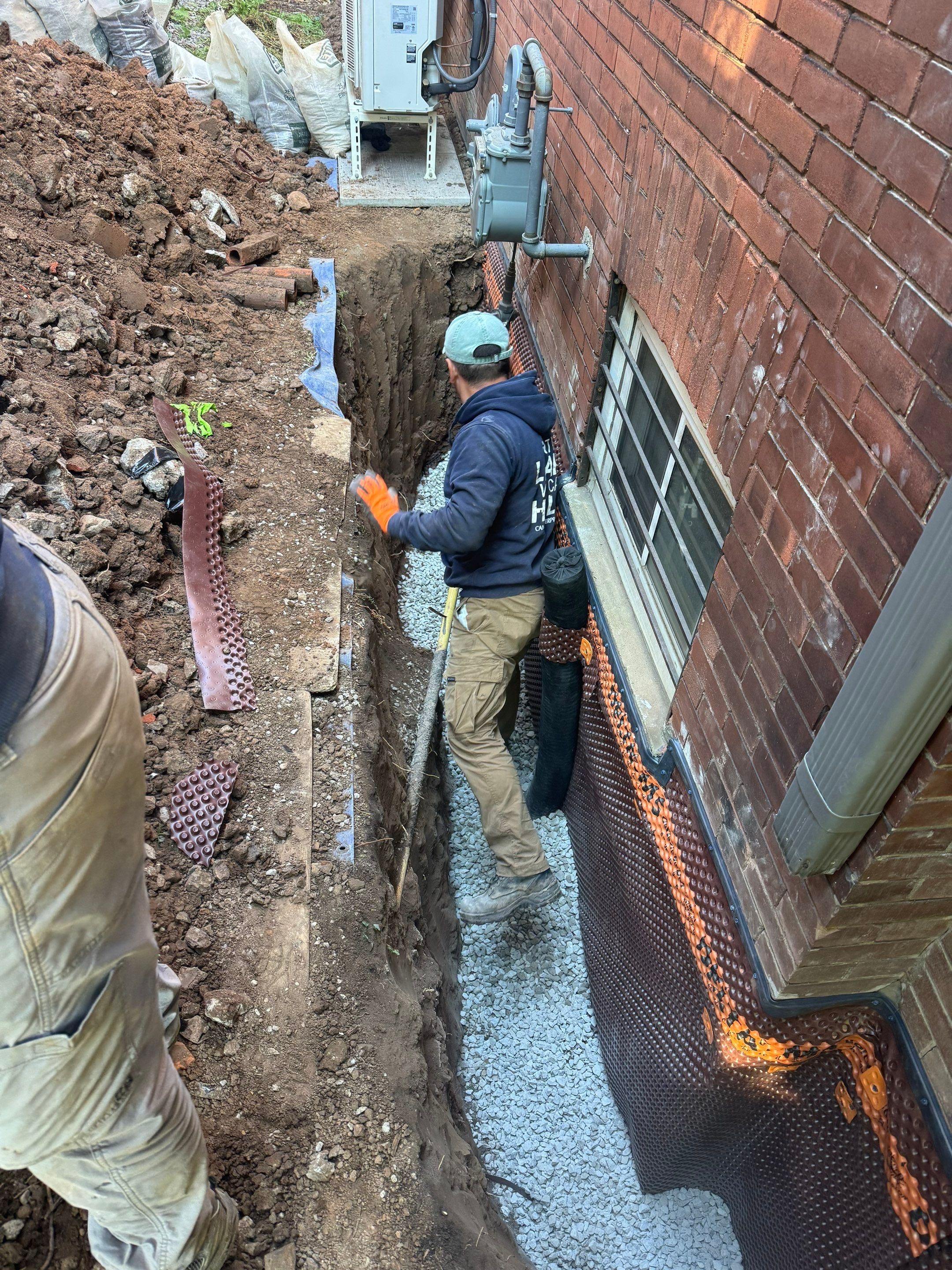 Exterior waterproofing Project in Hamilton, ON by Canada Waterproofers Inc