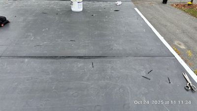 Westford EPDM Flat Roof with Gutter & Soffit/Fascia Replacement